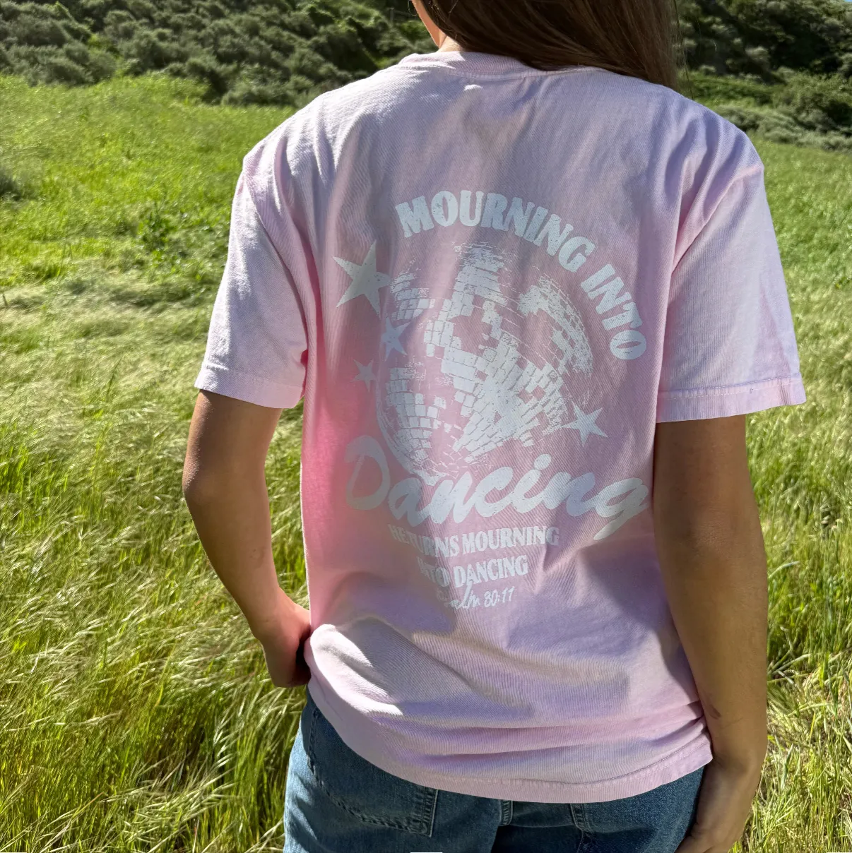 NEW! | "MOURNING TO DANCING" COMFORT COLOR TEE | PINK sold by He Would Love First product image thumbnail 4