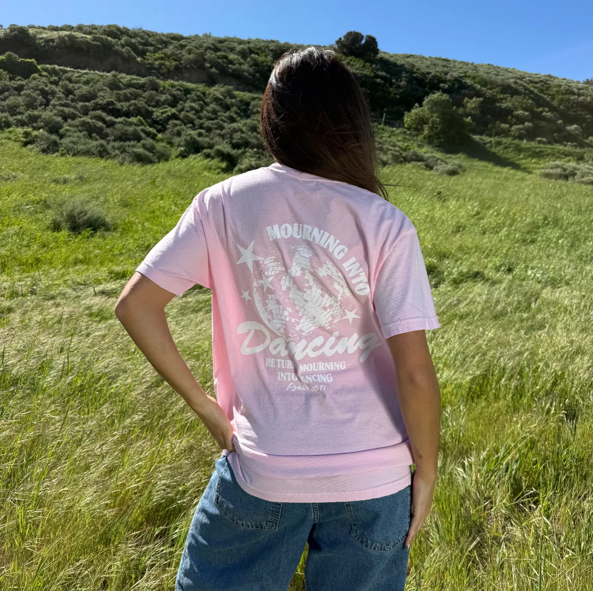 NEW! | "MOURNING TO DANCING" COMFORT COLOR TEE | PINK sold by He Would Love First product image thumbnail 5