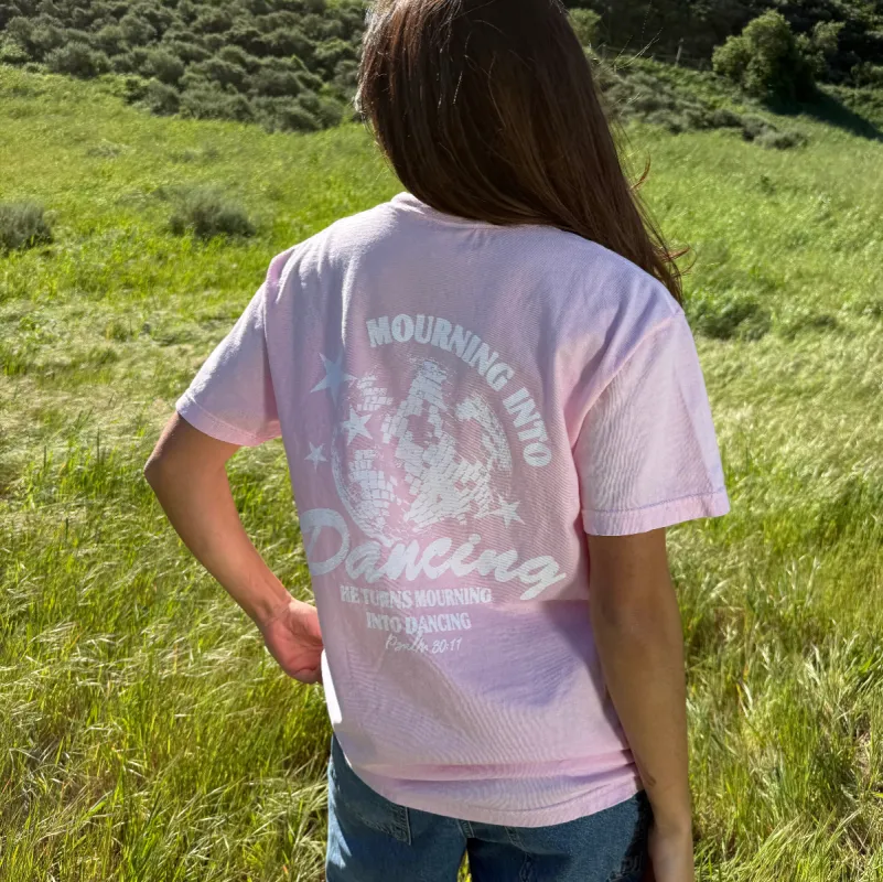 NEW! | "MOURNING TO DANCING" COMFORT COLOR TEE | PINK made by He Would Love First