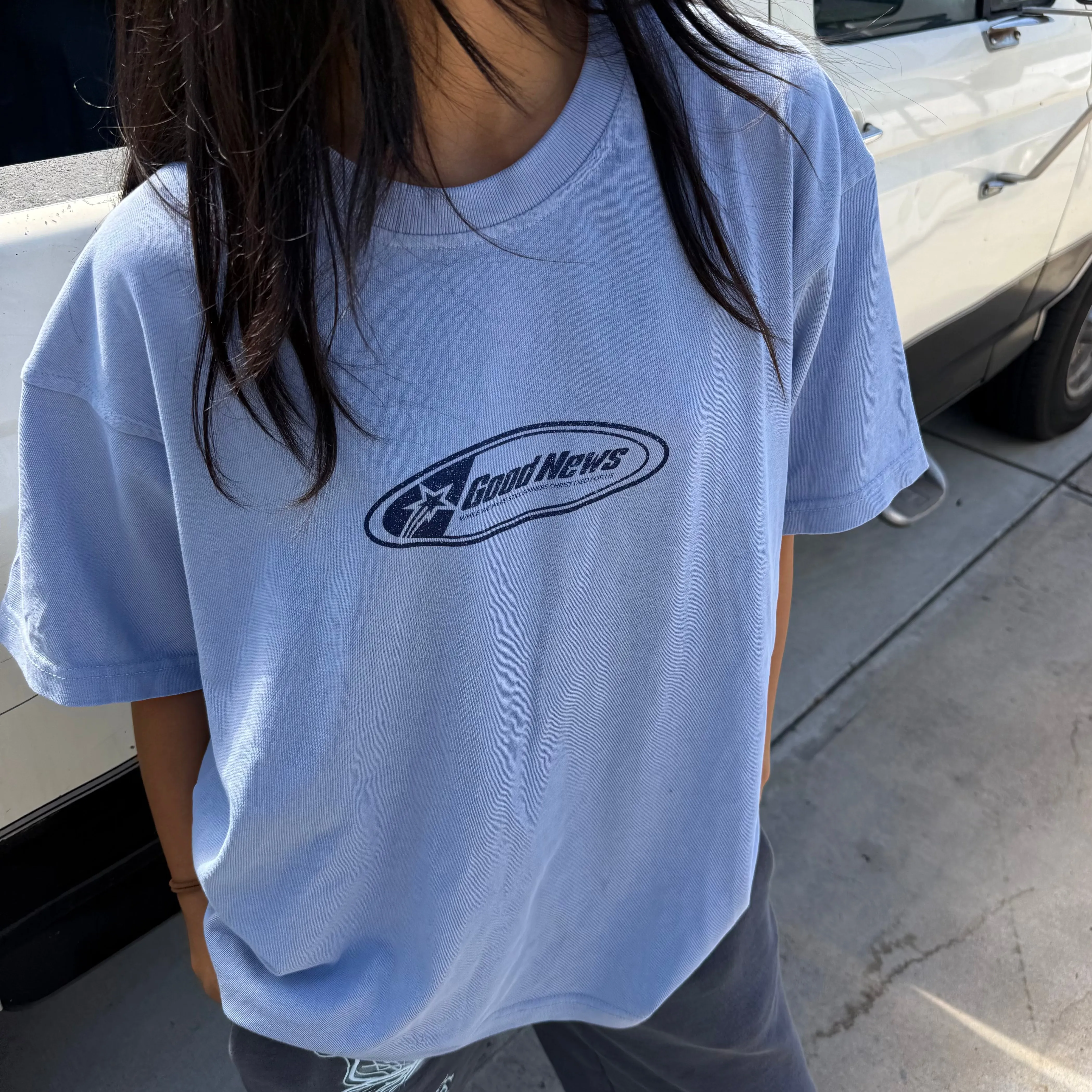 PREMIUM | GOOD NEWS HEAVY WEIGHT TEE sold by He Would Love First product image thumbnail 2