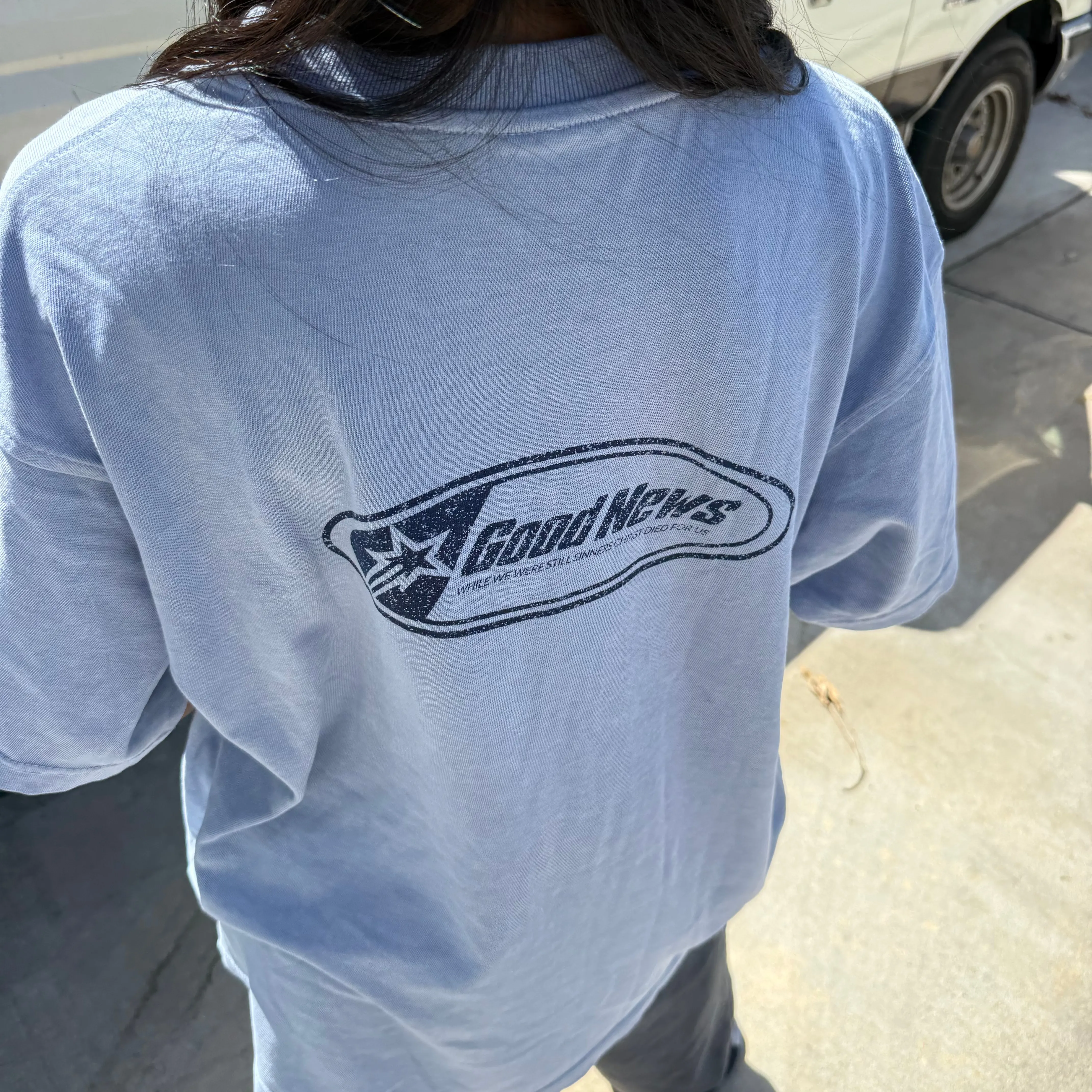PREMIUM | GOOD NEWS HEAVY WEIGHT TEE sold by He Would Love First product image thumbnail 4