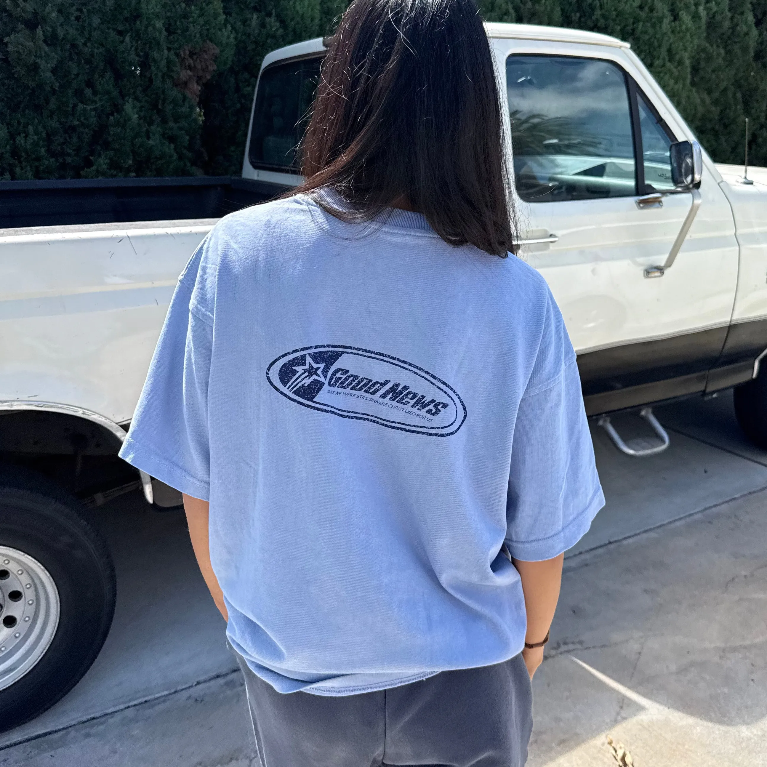 PREMIUM | GOOD NEWS HEAVY WEIGHT TEE sold by He Would Love First product image thumbnail 3