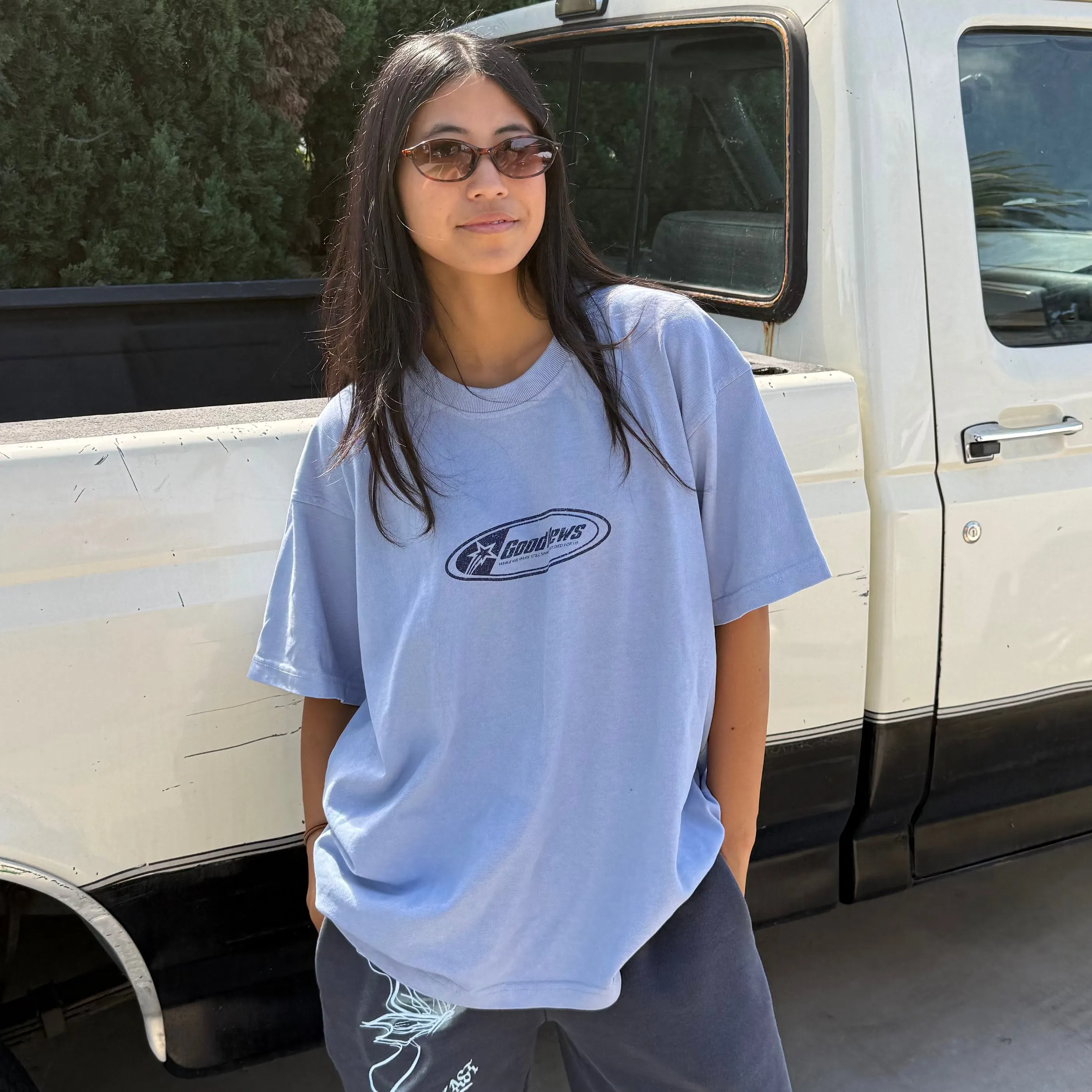 PREMIUM | GOOD NEWS HEAVY WEIGHT TEE sold by He Would Love First product image thumbnail 5