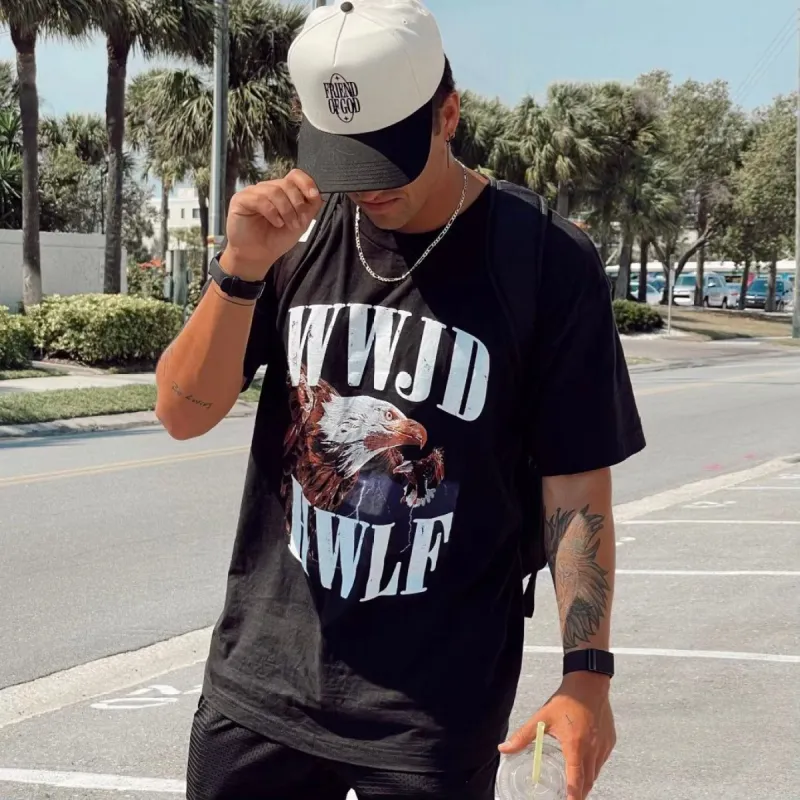 NEW! | "VINTAGE EAGLE" TEE | BLACK sold by He Would Love First