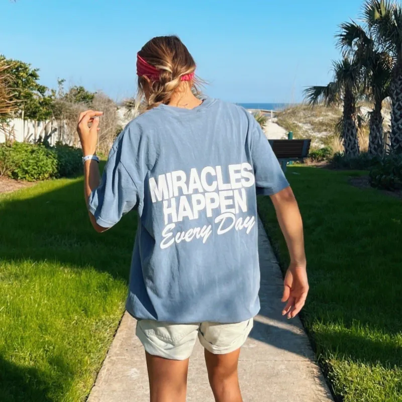 NEW! | "MIRACLES" PREMIUM COMFORT COLOR TEE | BLUE JEAN sold by He Would Love First
