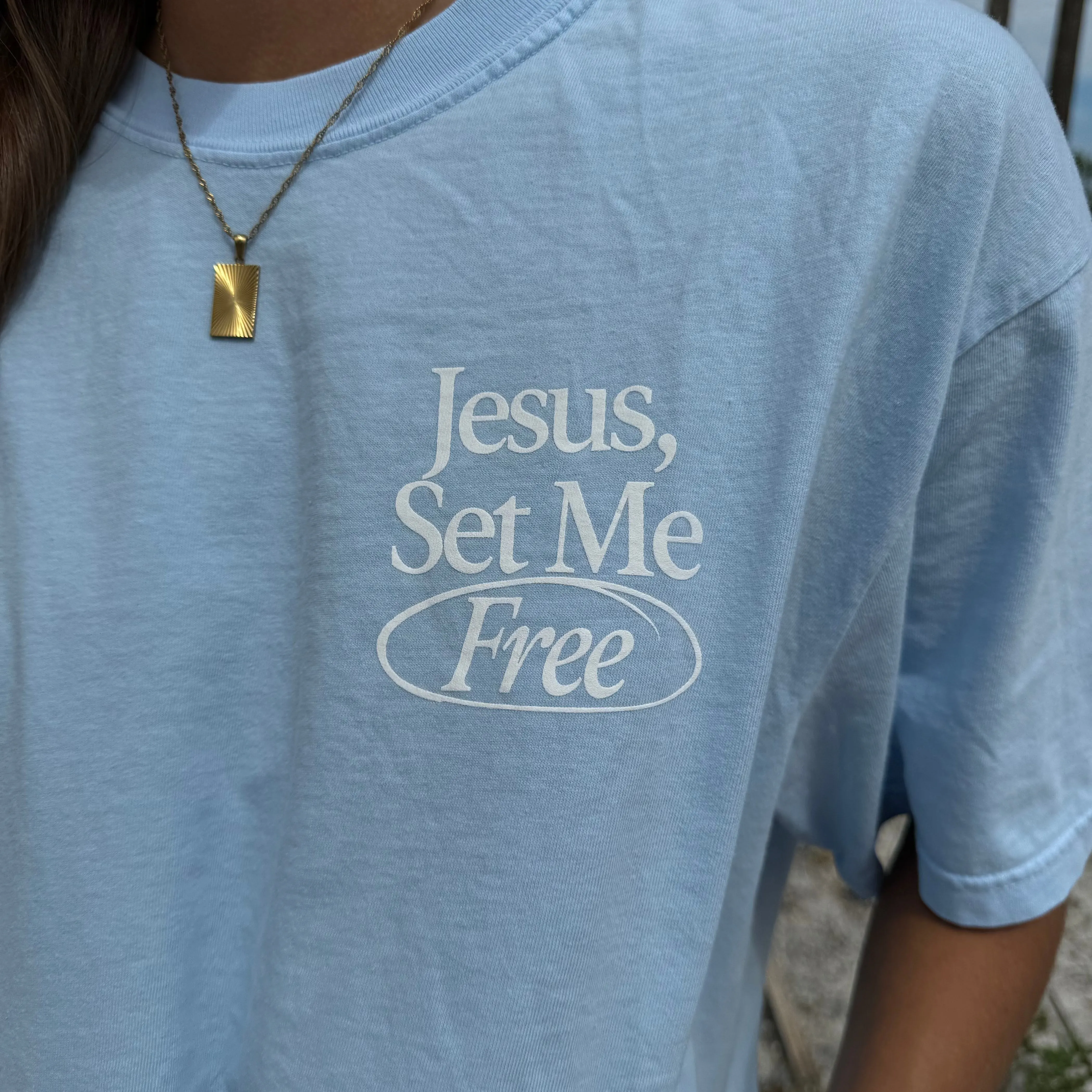 NEW! | "JESUS SET ME FREE" PREMIUM COMFORT COLOR TEE sold by He Would Love First product image thumbnail 4