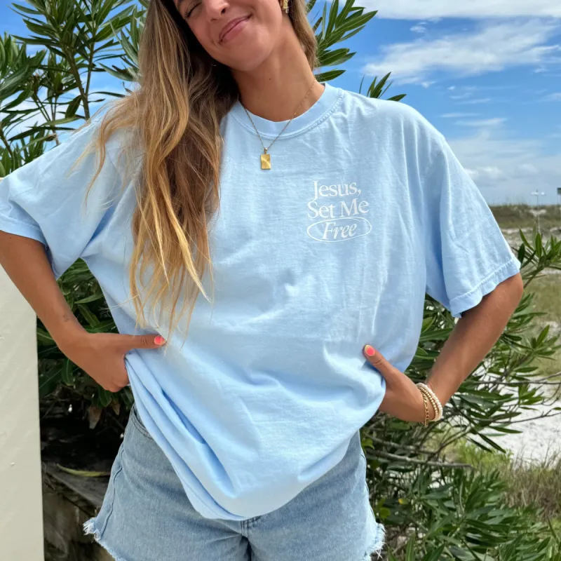 NEW! | "JESUS SET ME FREE" PREMIUM COMFORT COLOR TEE sold by He Would Love First