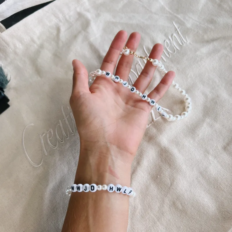GET BOTH! PEARL NECKLACE + BRACELET BUNDLE sold by He Would Love First