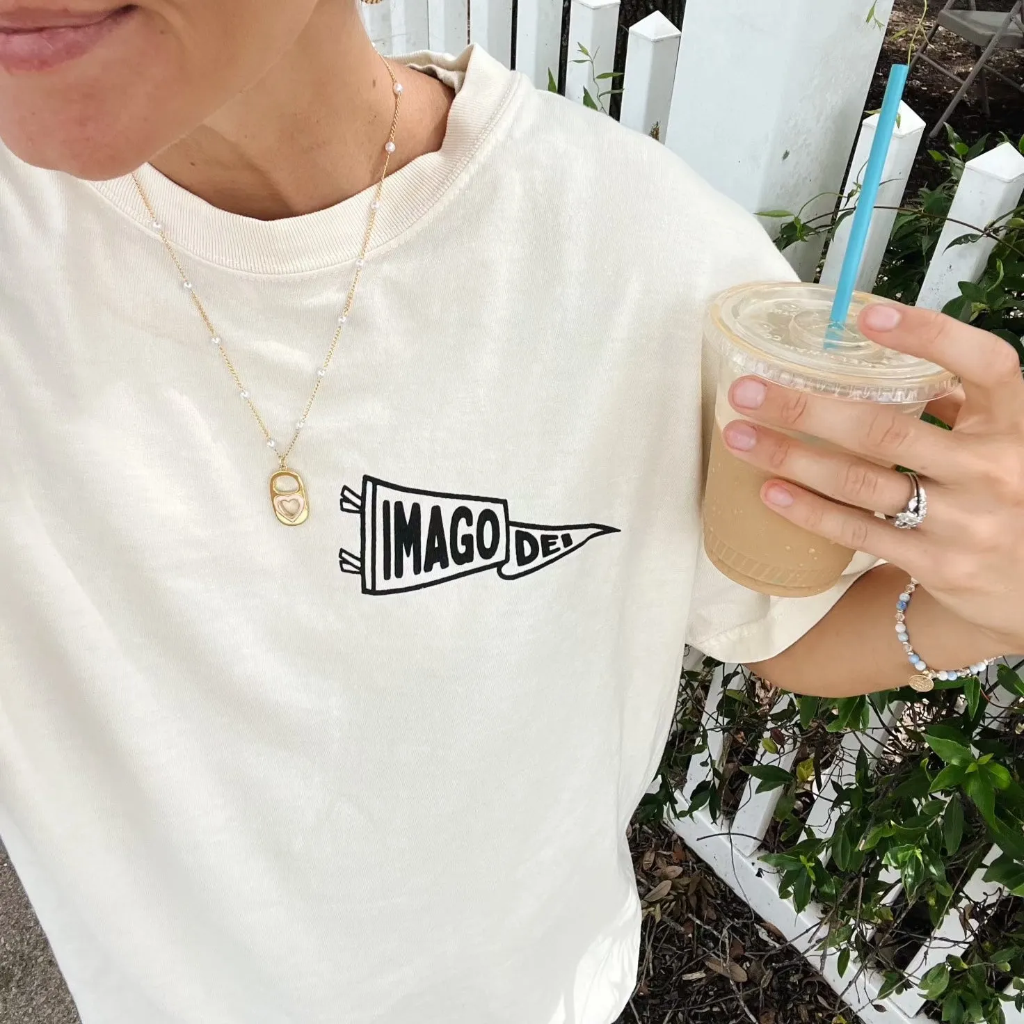 NEW! | "IMAGO DEI" PREMIUM COMFORT COLOR TEE | IVORY sold by He Would Love First product image thumbnail 2