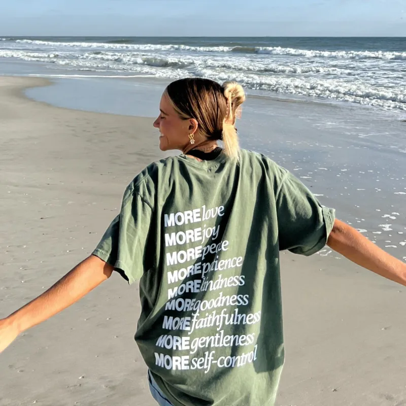 RESTOCK! | "MADE FOR MORE" PREMIUM COMFORT COLOR TEE | MOSS GREEN sold by He Would Love First