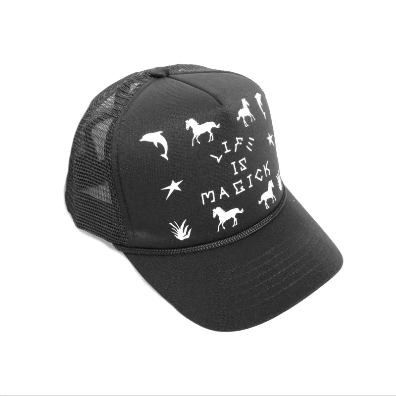 Life Is Magick Trucker Cap made by Junglesjungles