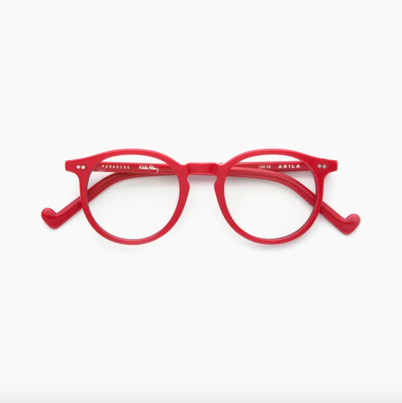 AKILA Keith Haring Glasses Paradise Red made by Junglesjungles