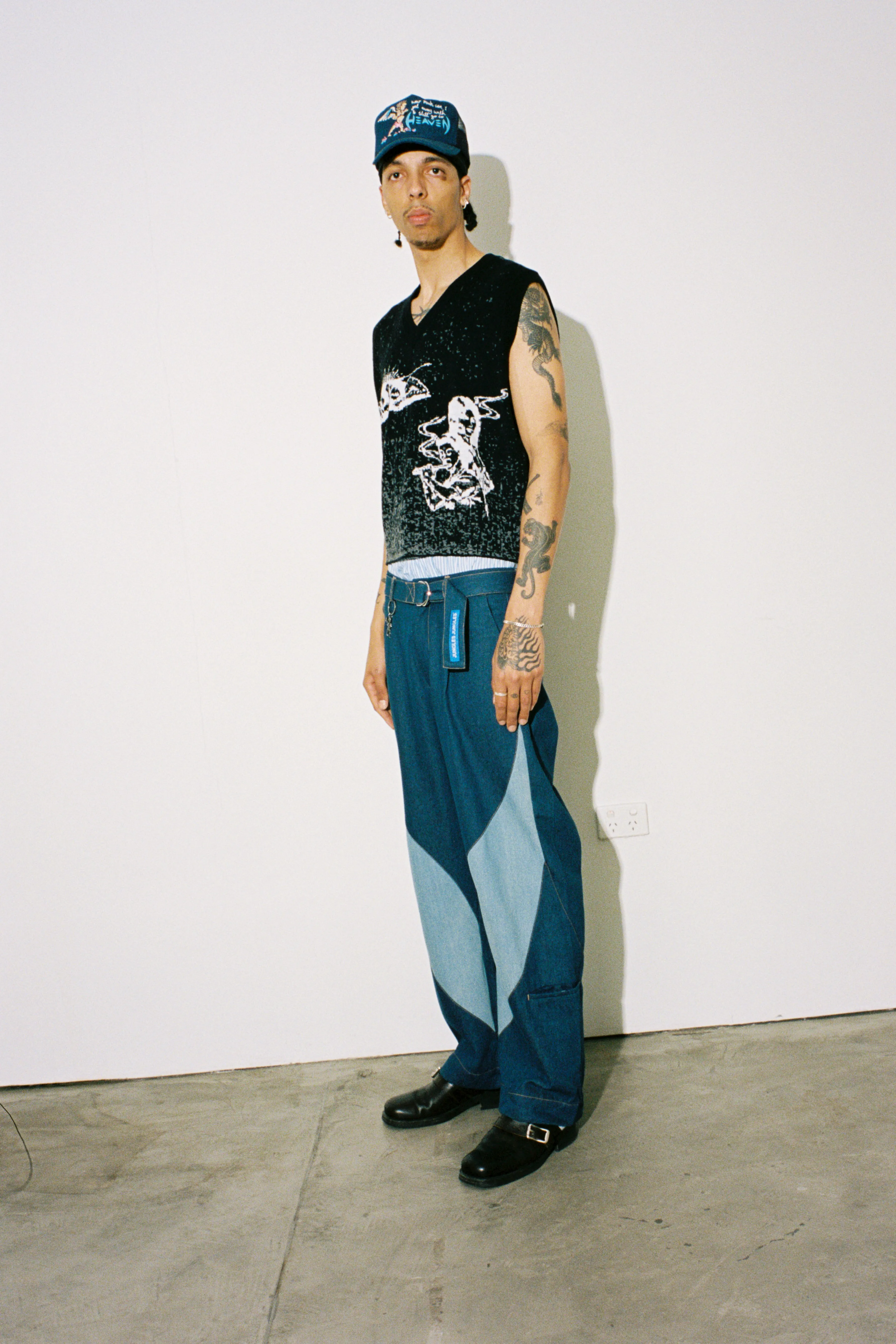Denim Slant Pant sold by Junglesjungles product image thumbnail 5