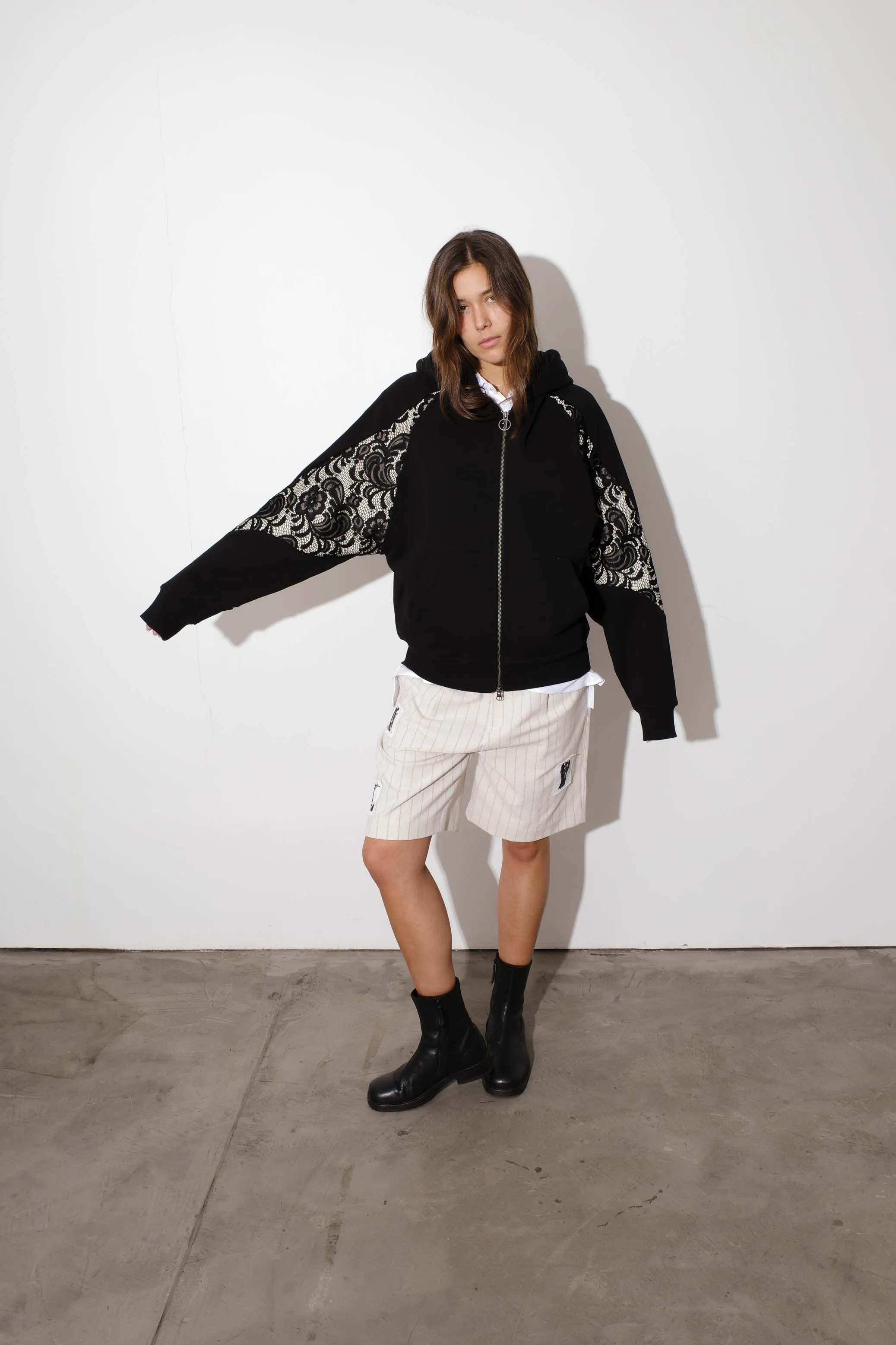 Lace Panel Hoodie sold by Junglesjungles product image thumbnail 2