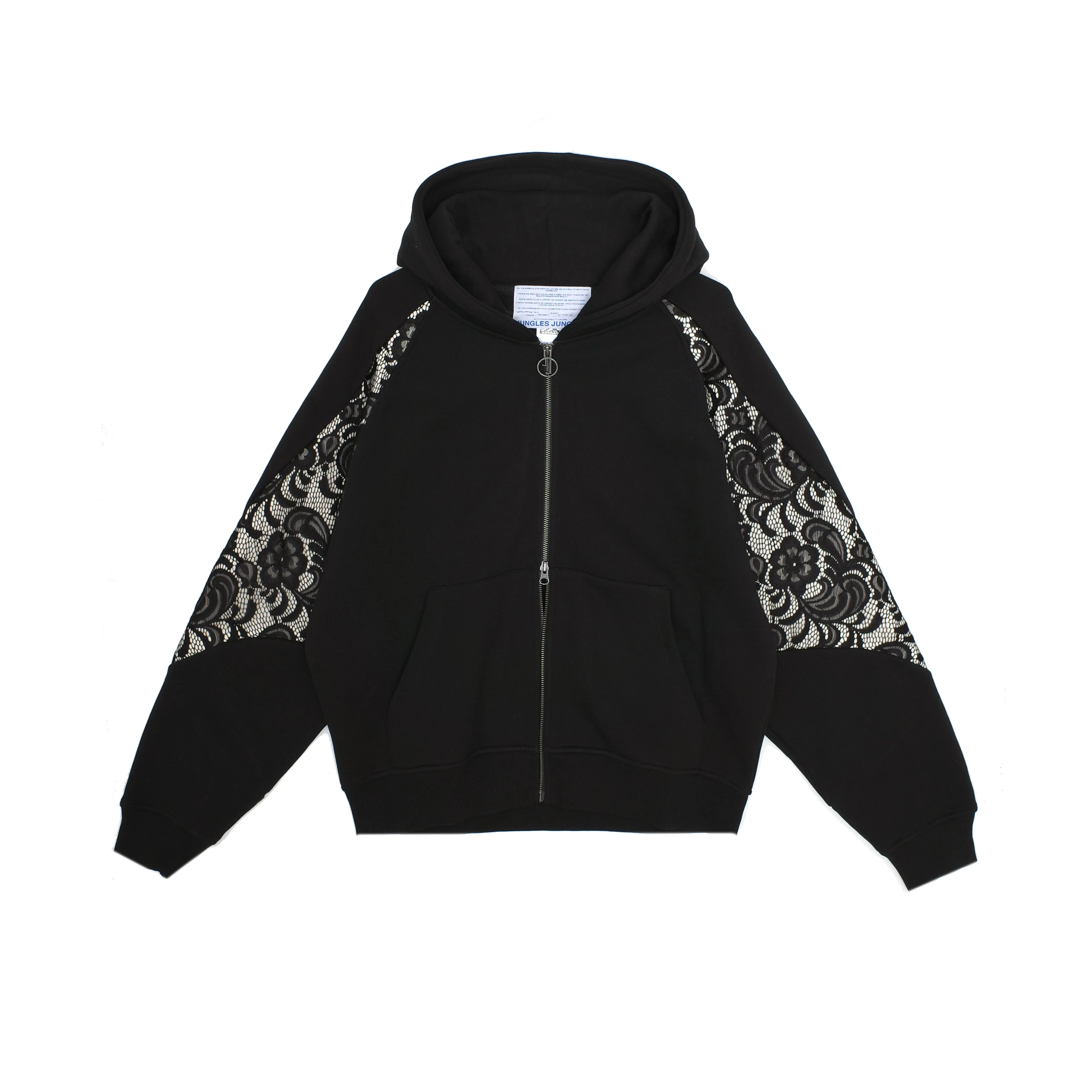 Lace Panel Hoodie sold by Junglesjungles