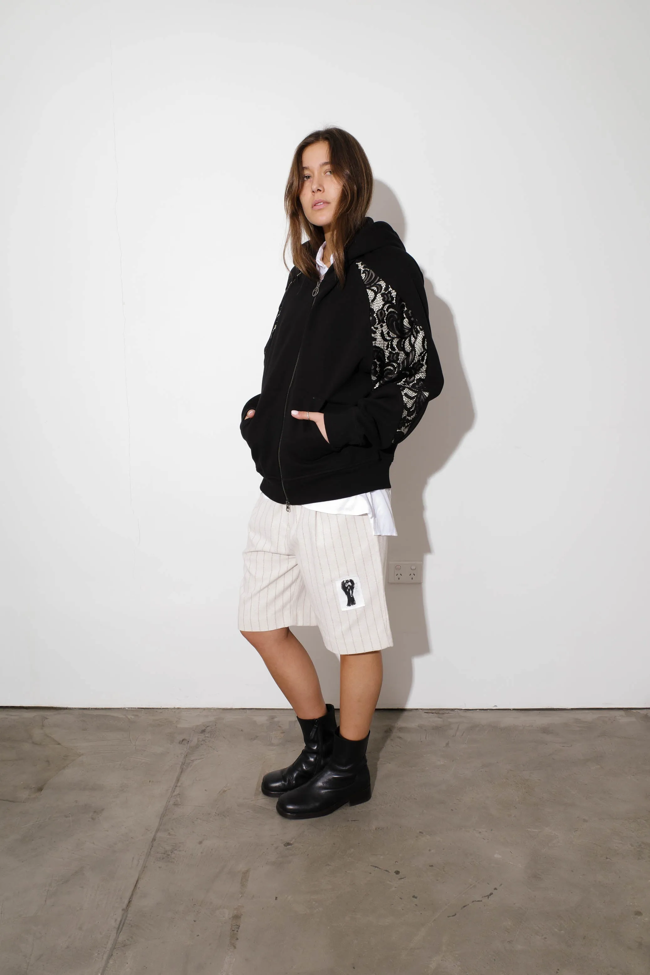 Lace Panel Hoodie sold by Junglesjungles product image thumbnail 5