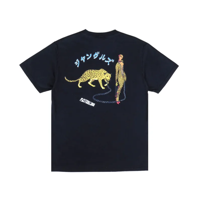 Leopard ss tee black sold by Junglesjungles