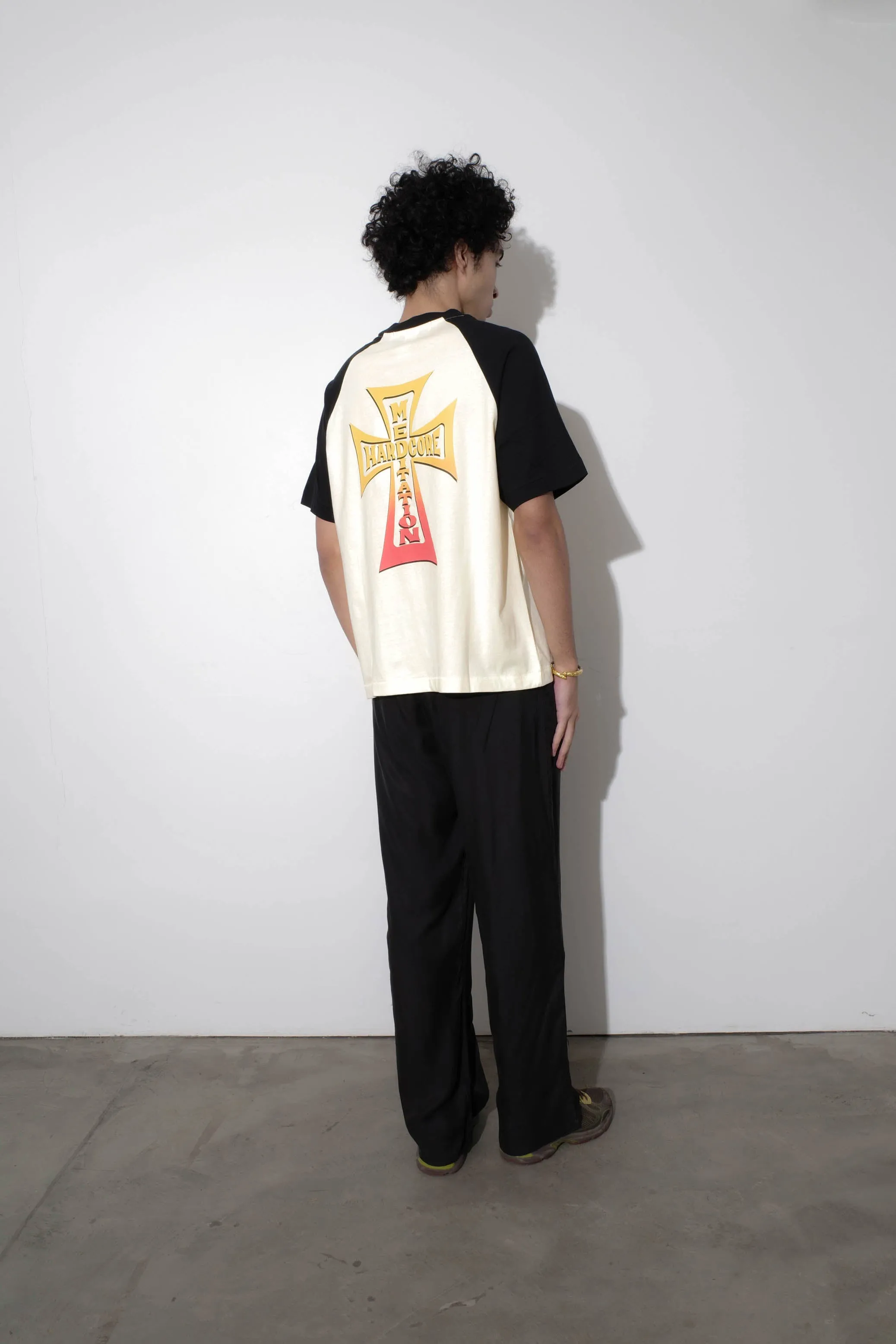 Hardcore Meditation Raglan Tee sold by Junglesjungles product image thumbnail 2