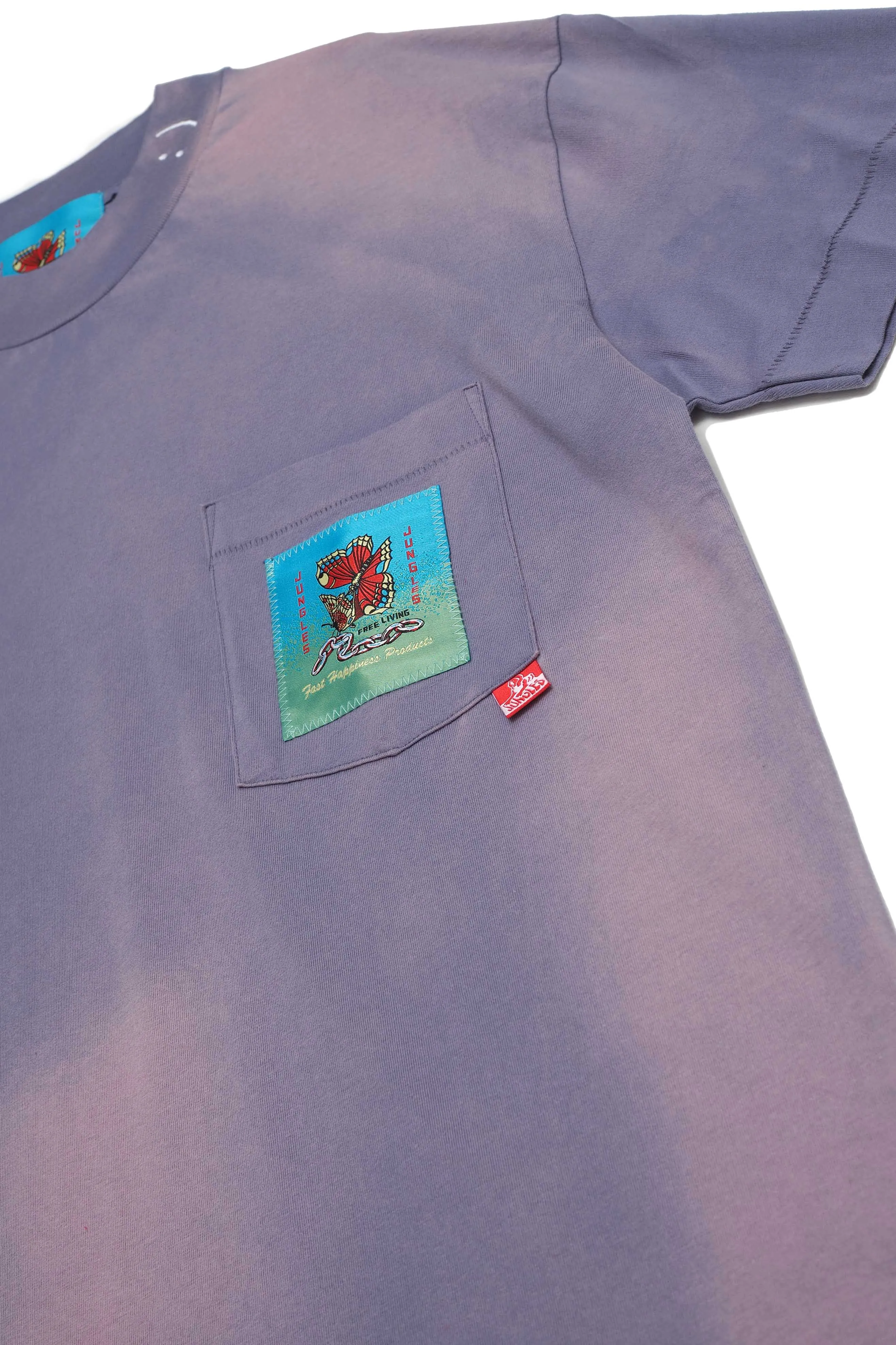 Mock neck Pocket Tee Sun Faded Purple sold by Junglesjungles product image thumbnail 3