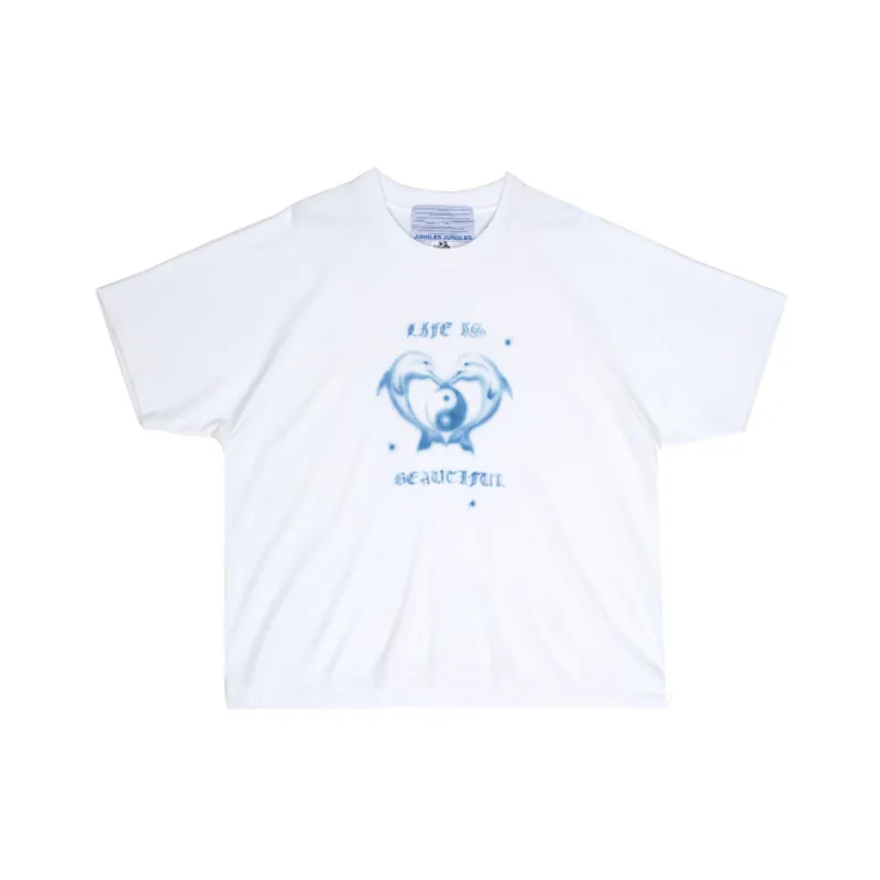 Life Is Beautiful Ribbed Raglan Tee sold by Junglesjungles