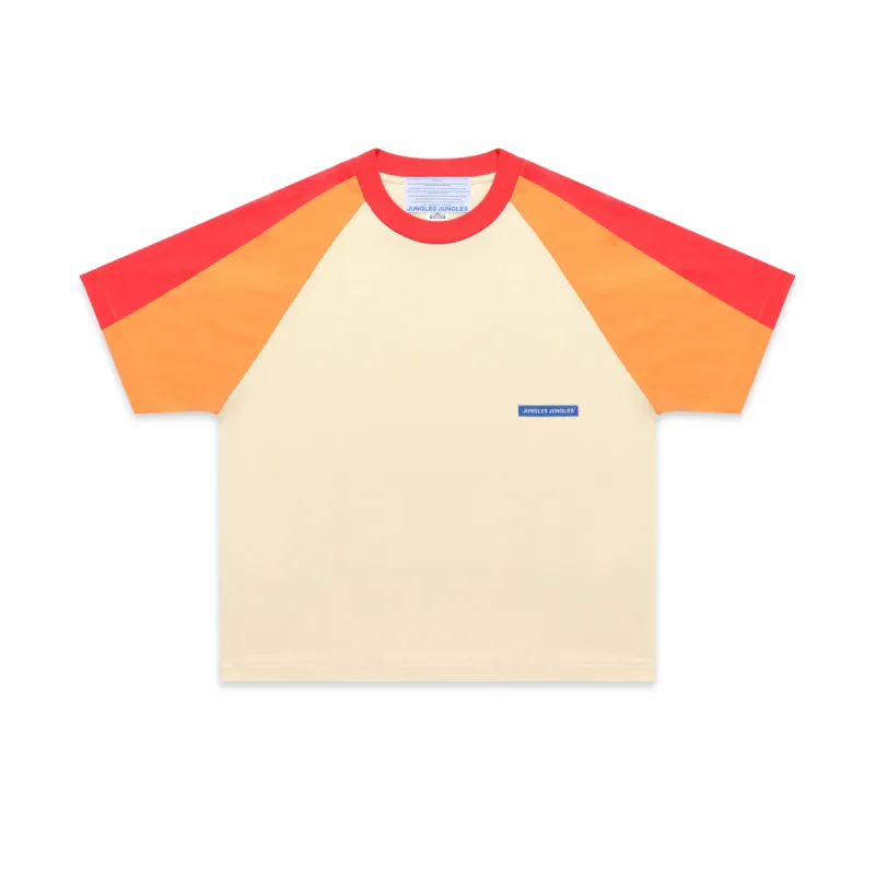 Double Layer Raglan Tee Red/Orange made by Junglesjungles