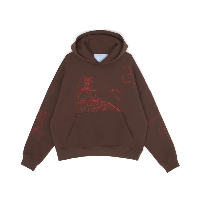 Slow Down Embroidered Hoodie sold by Junglesjungles