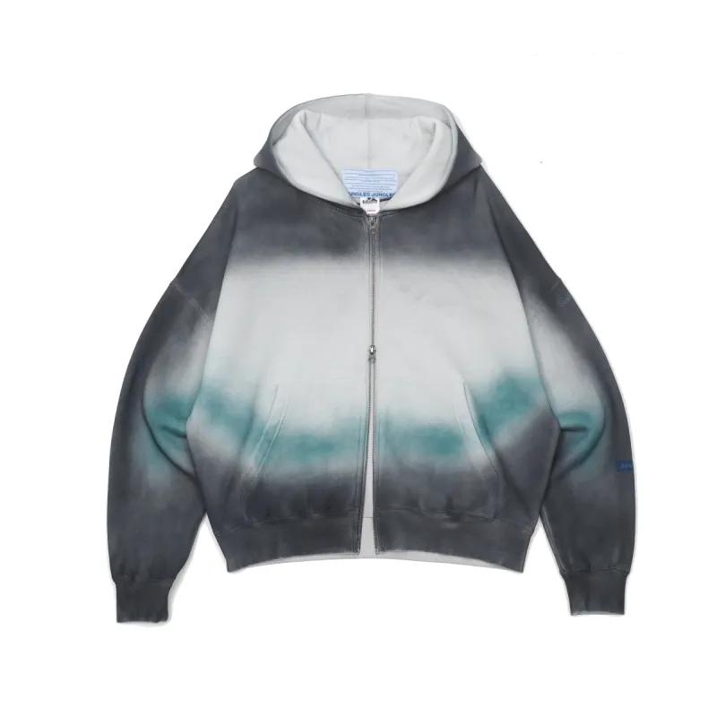 Spray Dyed Zip Thru Hoodie sold by Junglesjungles