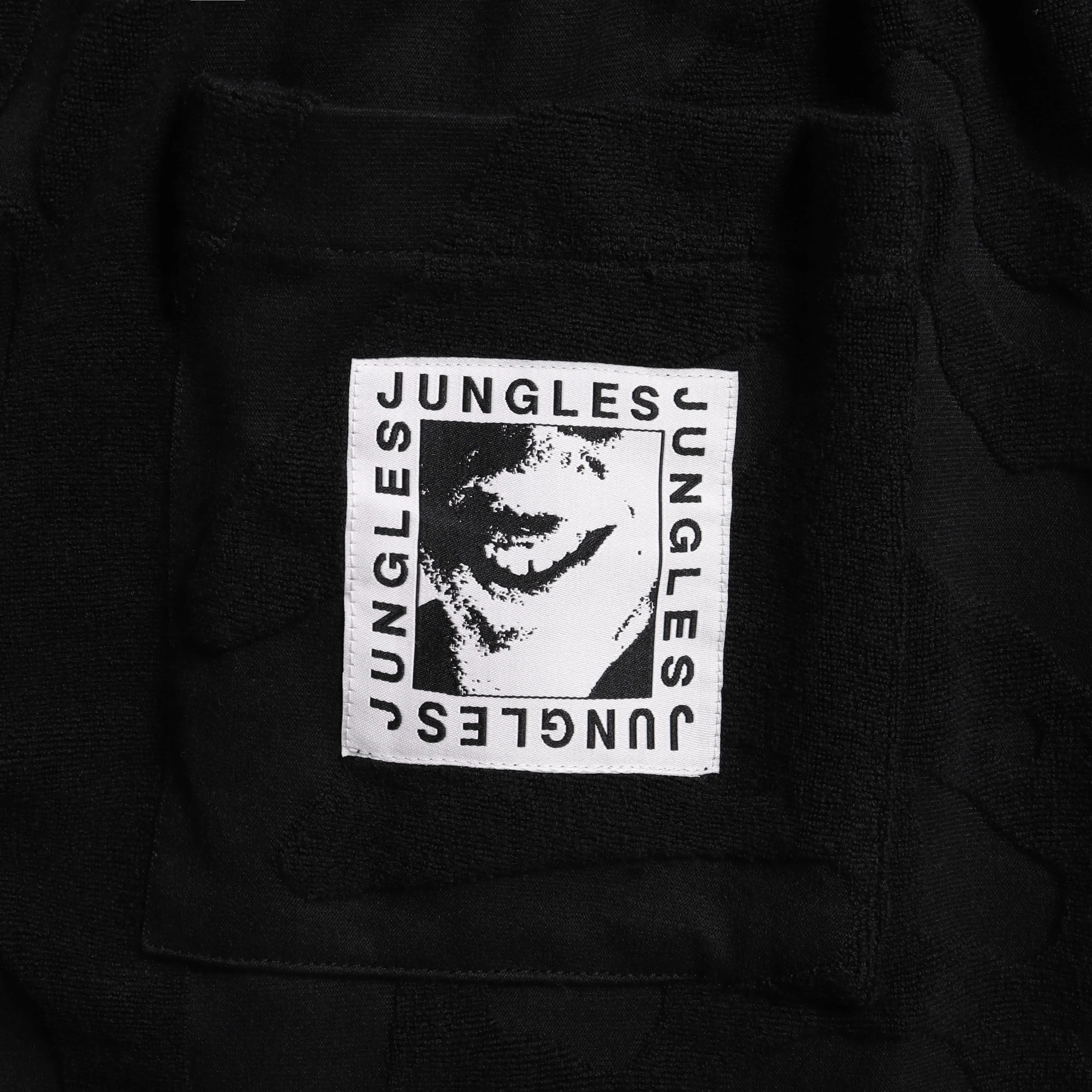 Black Towelling Shorts sold by Junglesjungles product image thumbnail 4