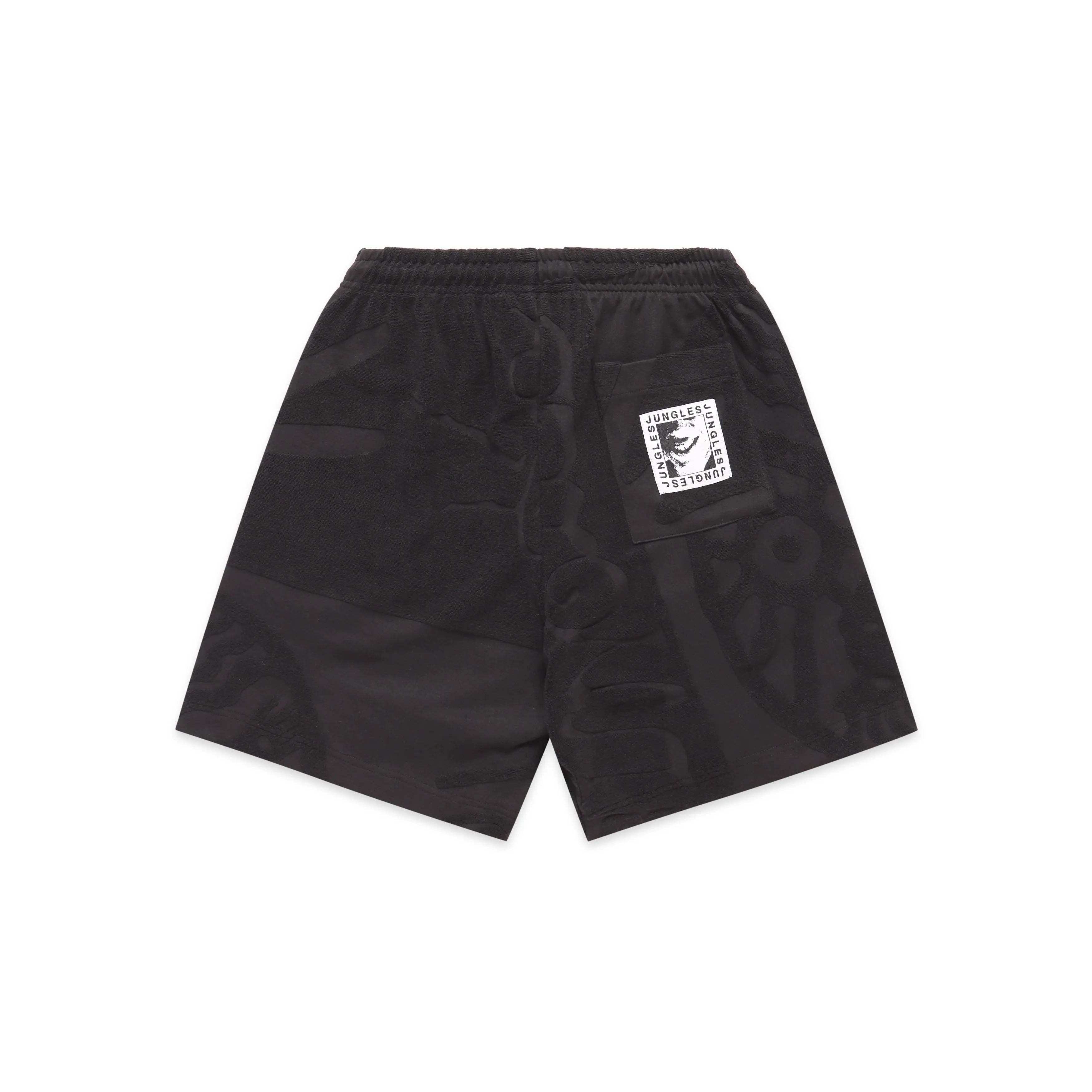 Black Towelling Shorts sold by Junglesjungles product image thumbnail 2