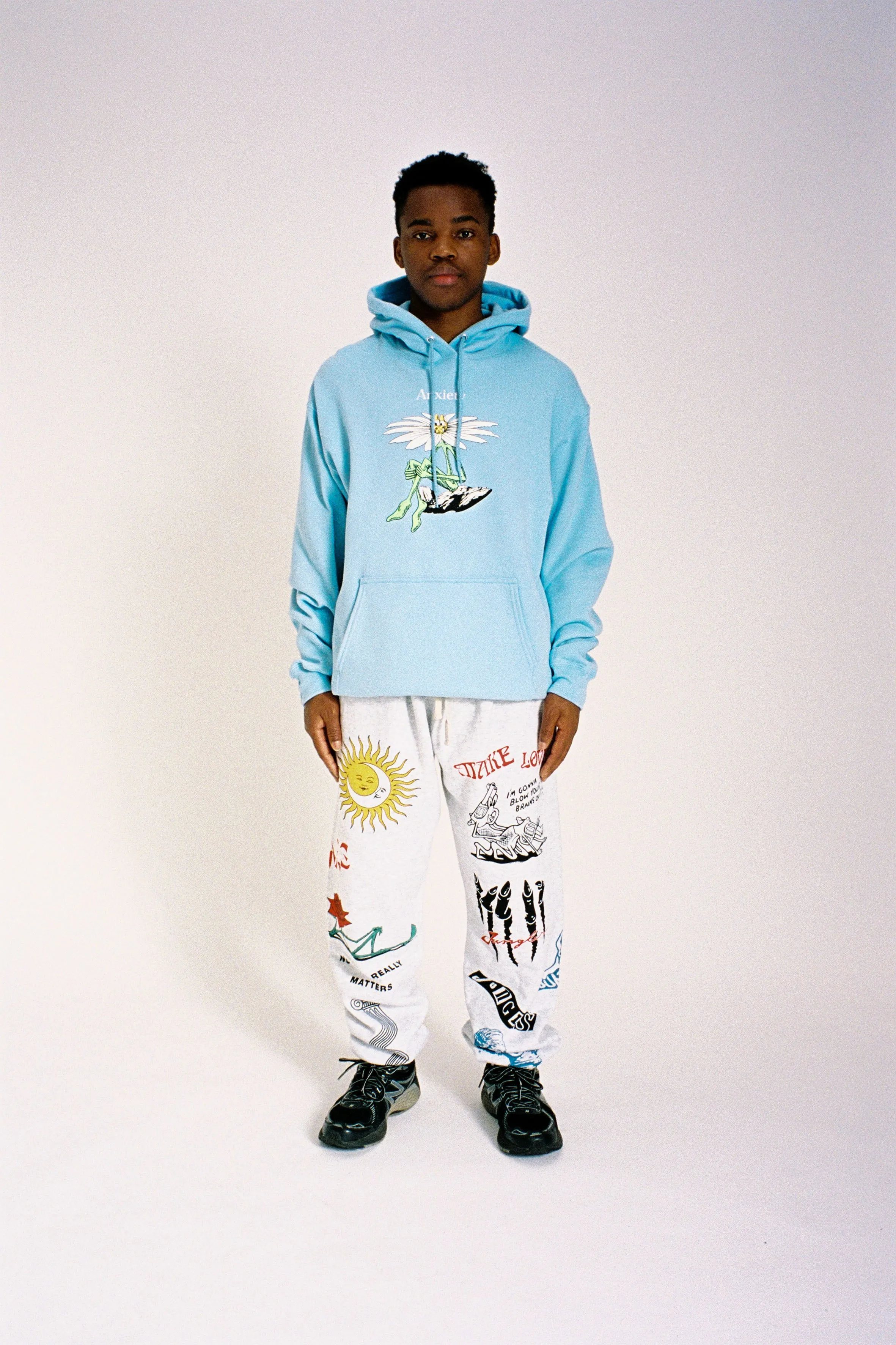 Make Love Track Pants sold by Junglesjungles product image thumbnail 5