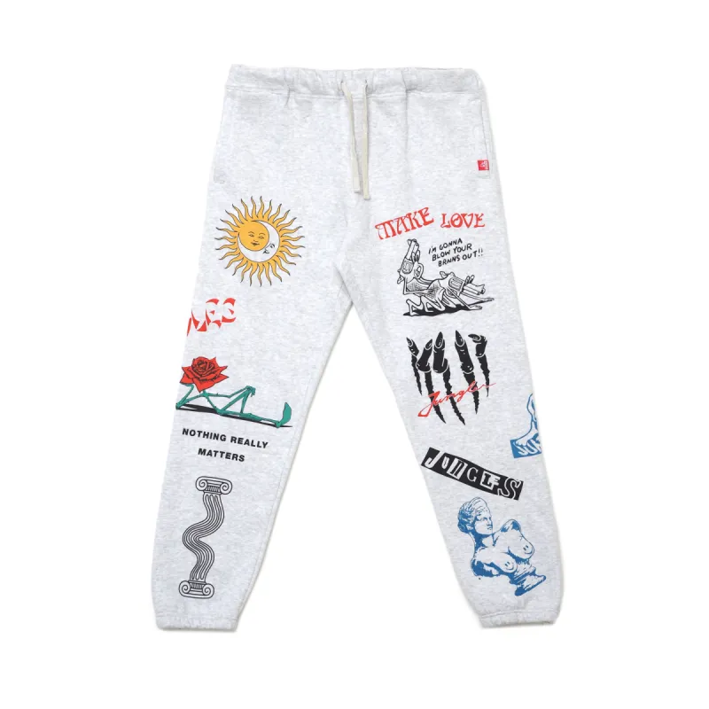 Make Love Track Pants made by Junglesjungles