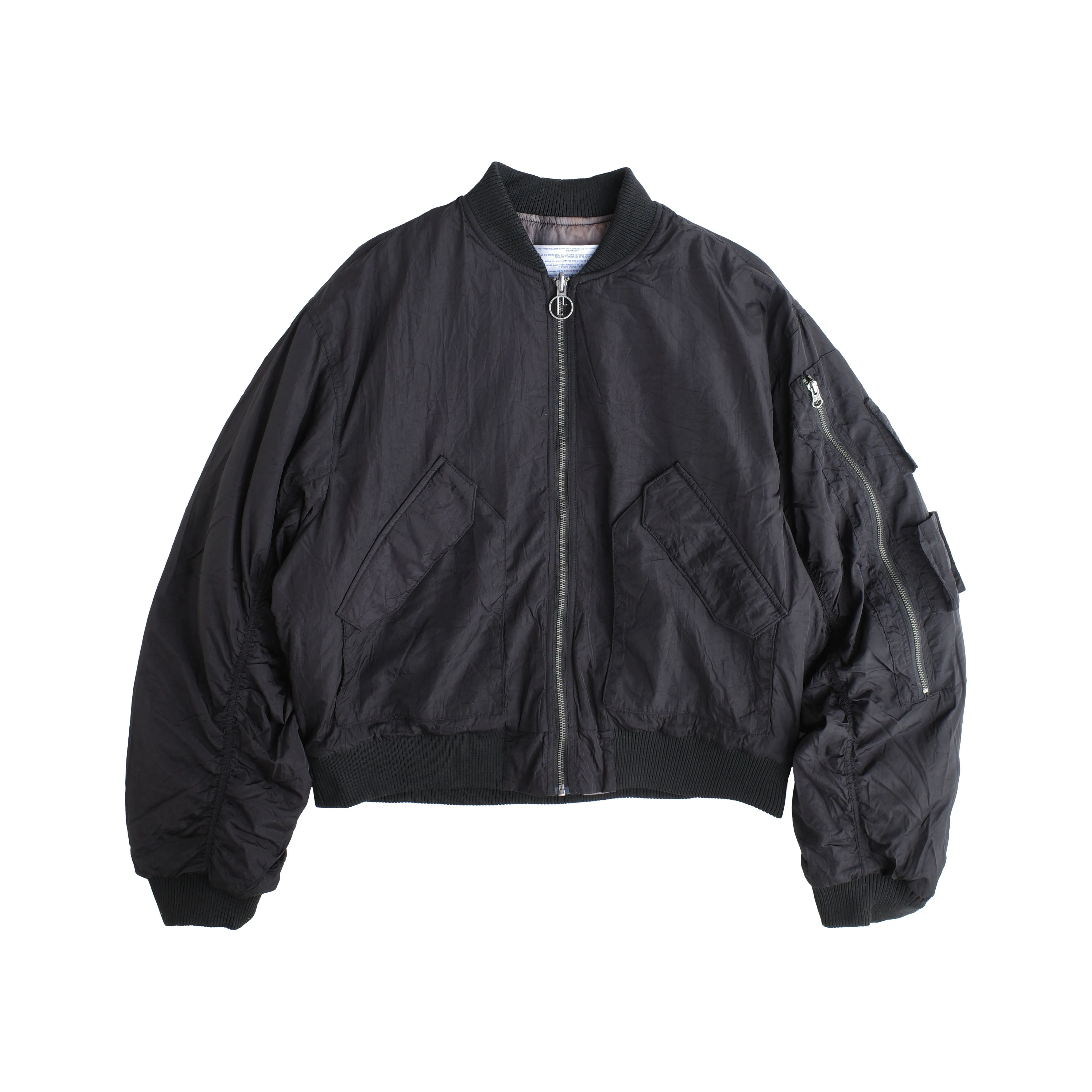 Reversible Black nylon/Airbrush camo Bomber jacket sold by Junglesjungles