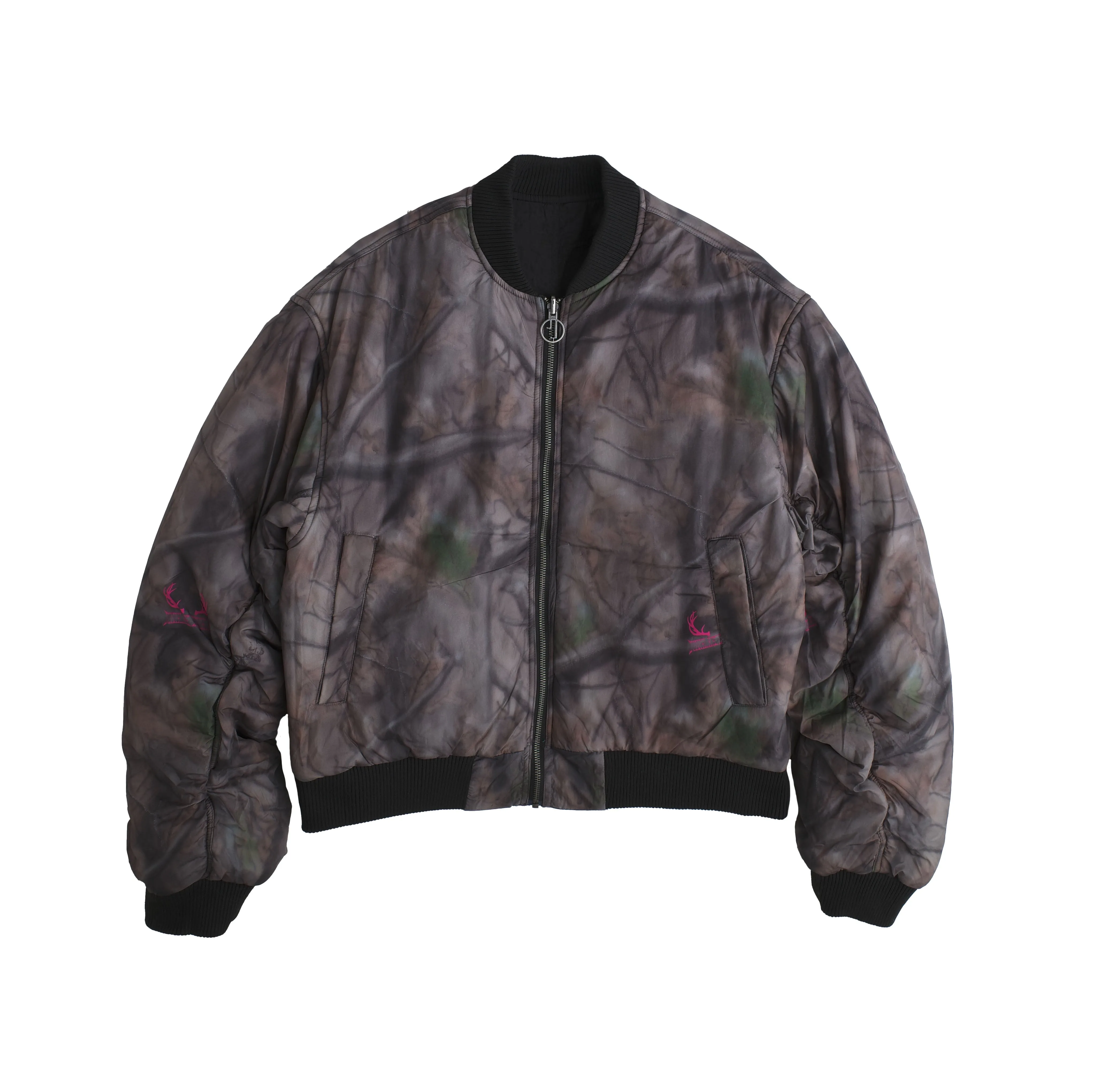 Reversible Black nylon/Airbrush camo Bomber jacket sold by Junglesjungles product image thumbnail 5
