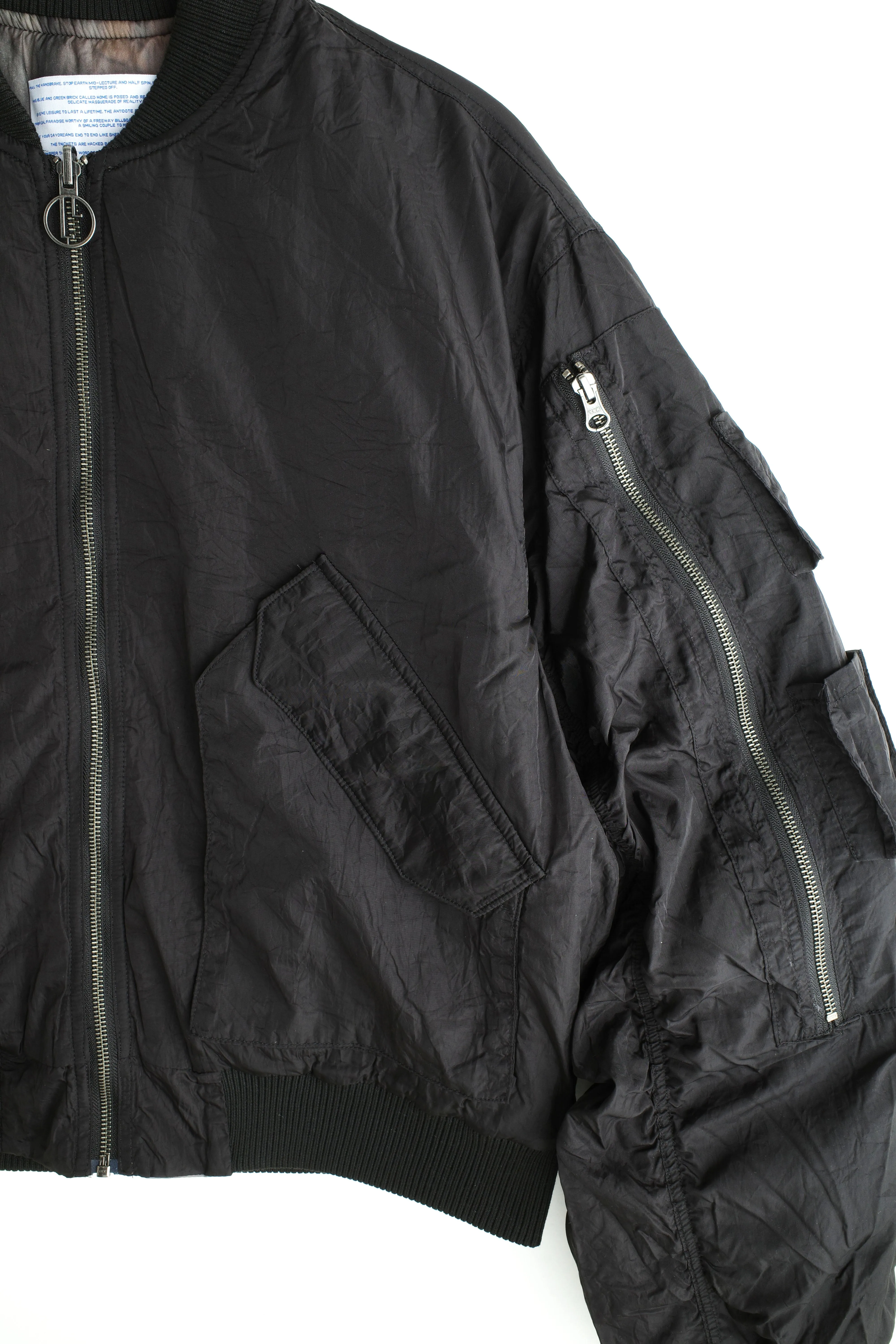 Reversible Airbrush camo/Black nylon Bomber jacket sold by Junglesjungles product image thumbnail 3