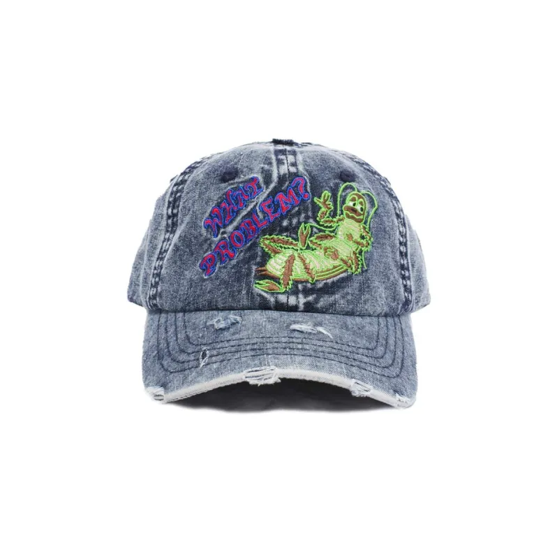 What Problem? Distressed Denim Cap sold by Junglesjungles