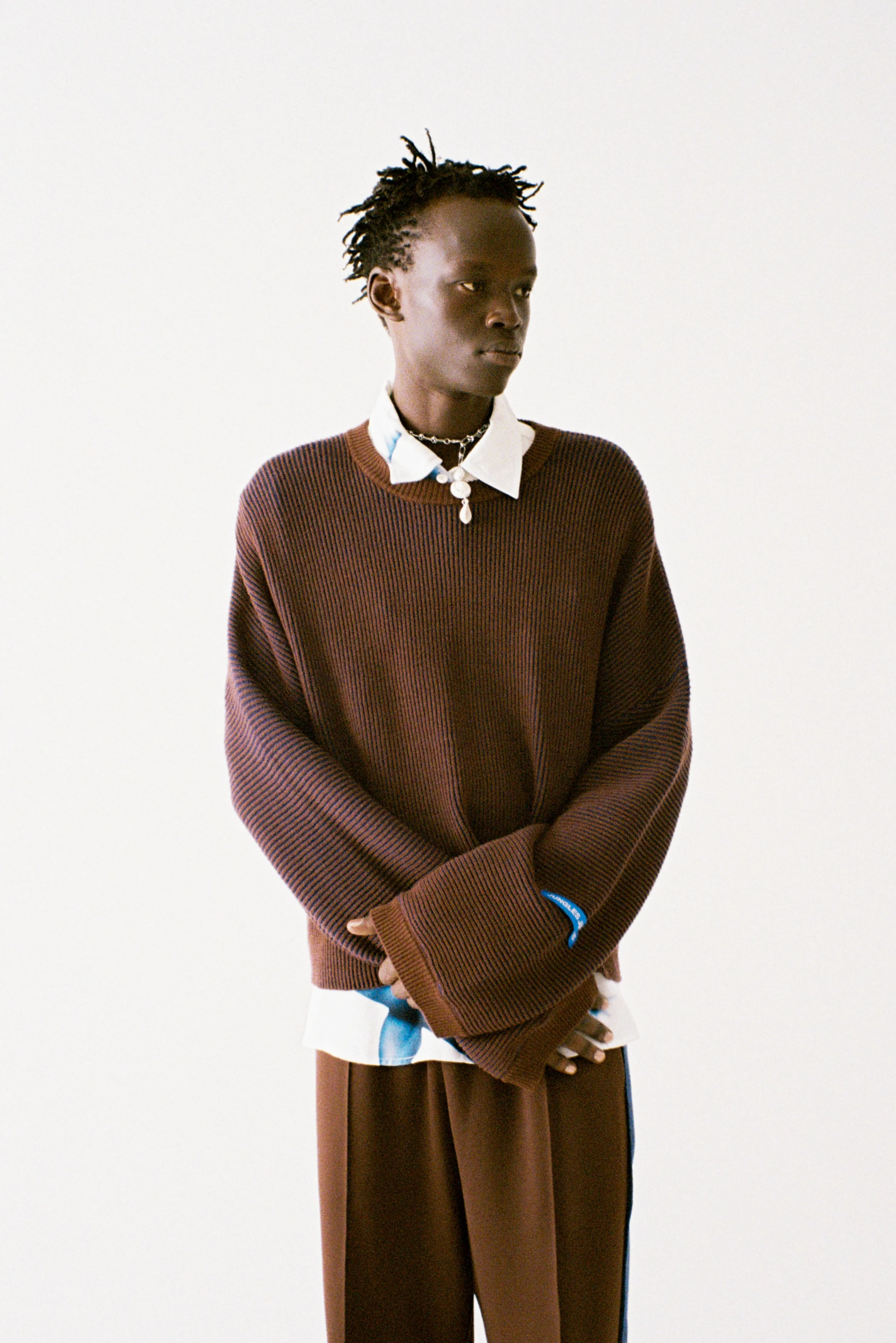 Two Tone Rib Knit brown/blue sold by Junglesjungles product image thumbnail 5