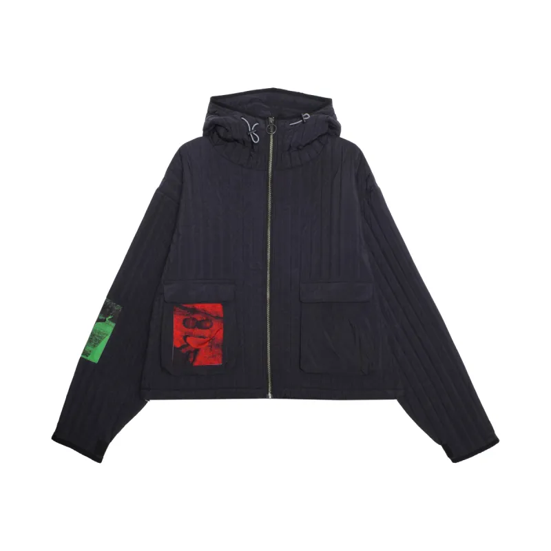 Patches Zip Up Quilted Jacket sold by Junglesjungles
