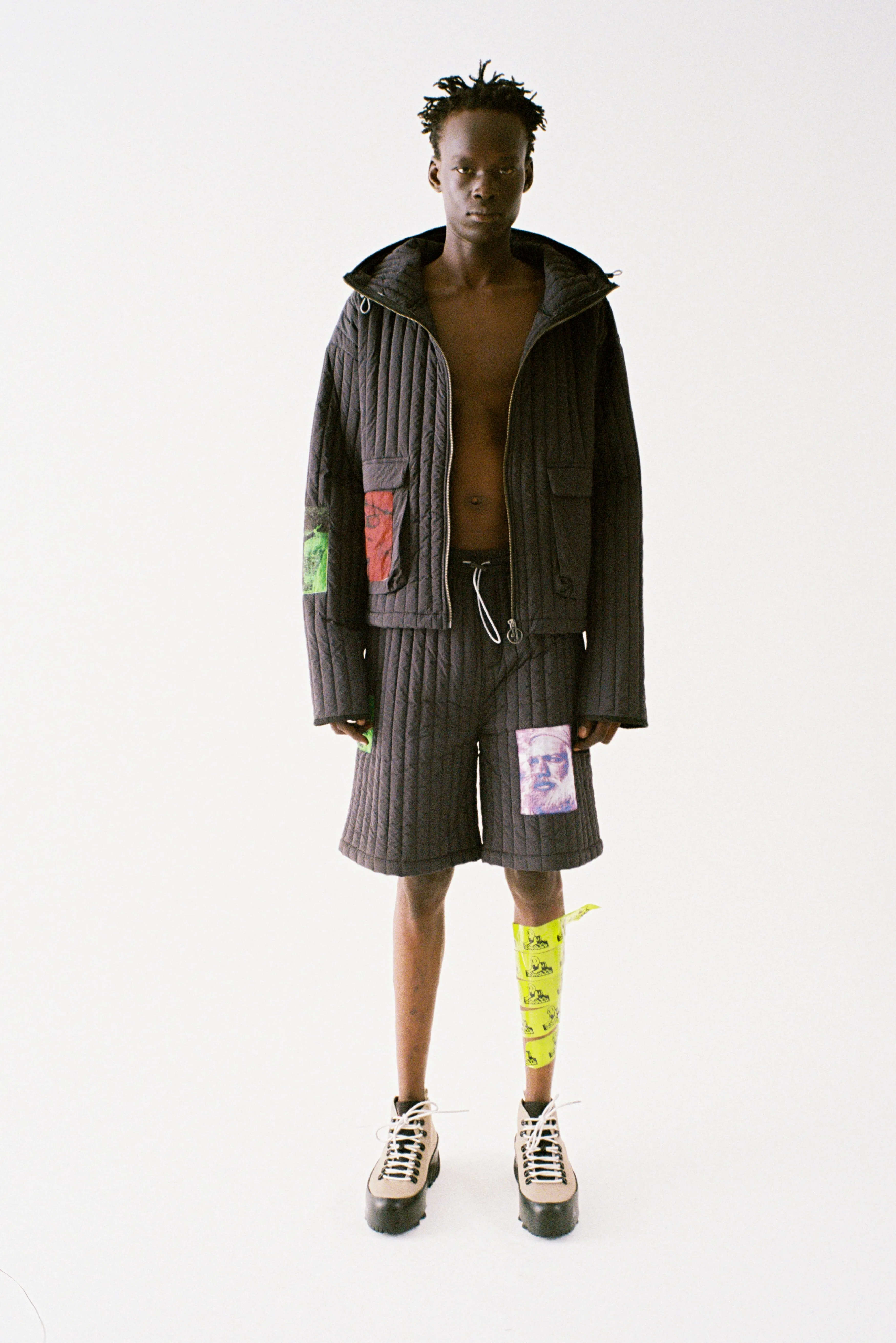 Patches Zip Up Quilted Jacket sold by Junglesjungles product image thumbnail 2