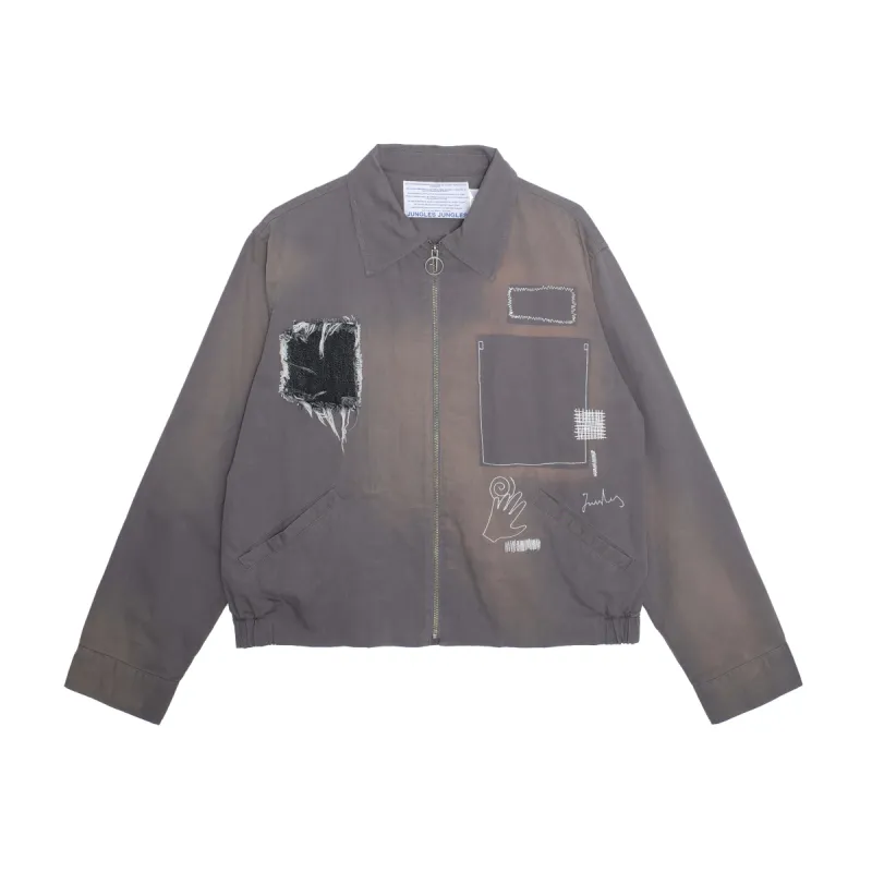 Repaired trucker jacket sold by Junglesjungles