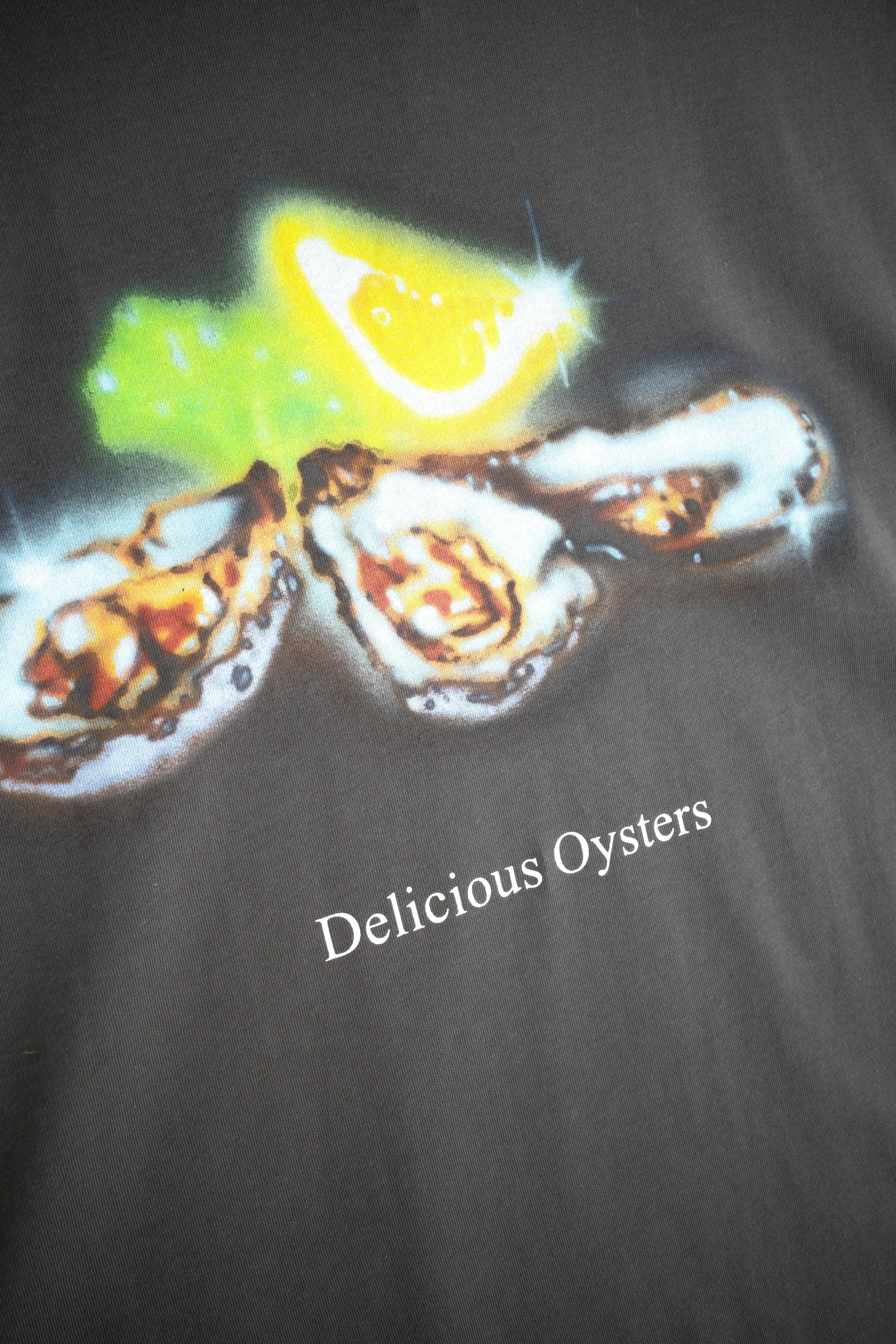 Delicious Oysters Tee Charcoal sold by Junglesjungles product image thumbnail 2