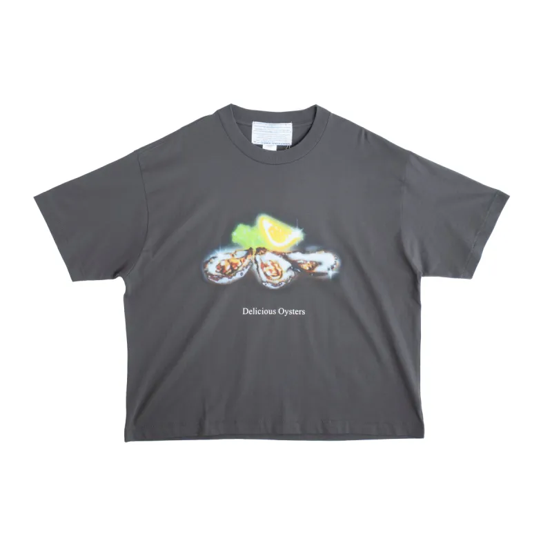 Delicious Oysters Tee Charcoal sold by Junglesjungles