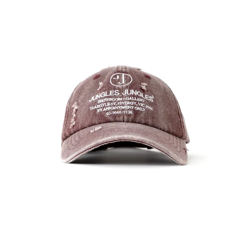 Appointment Only Distressed Cap Washed Red made by Junglesjungles