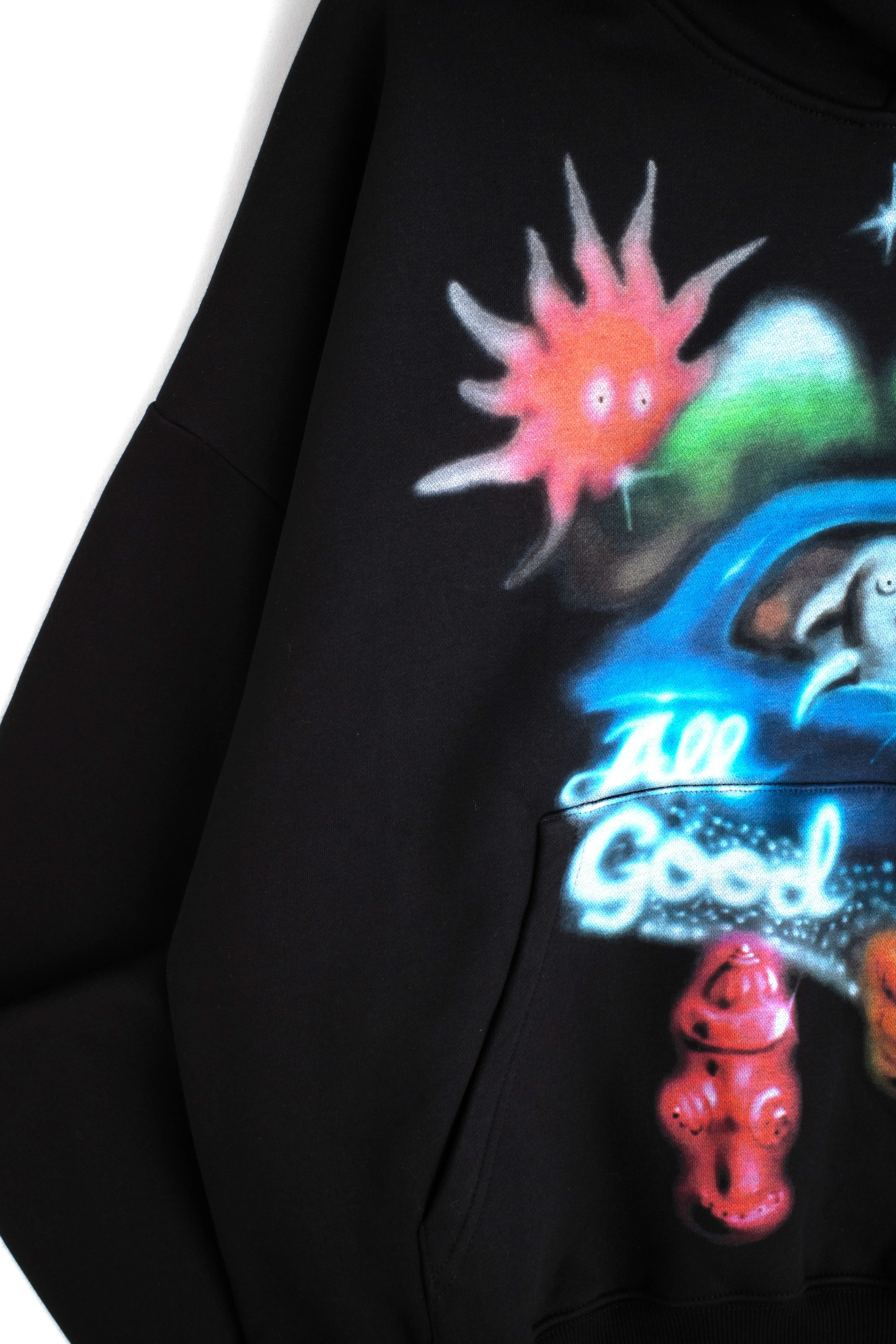 All Good Airbrush Hoodie sold by Junglesjungles product image thumbnail 3