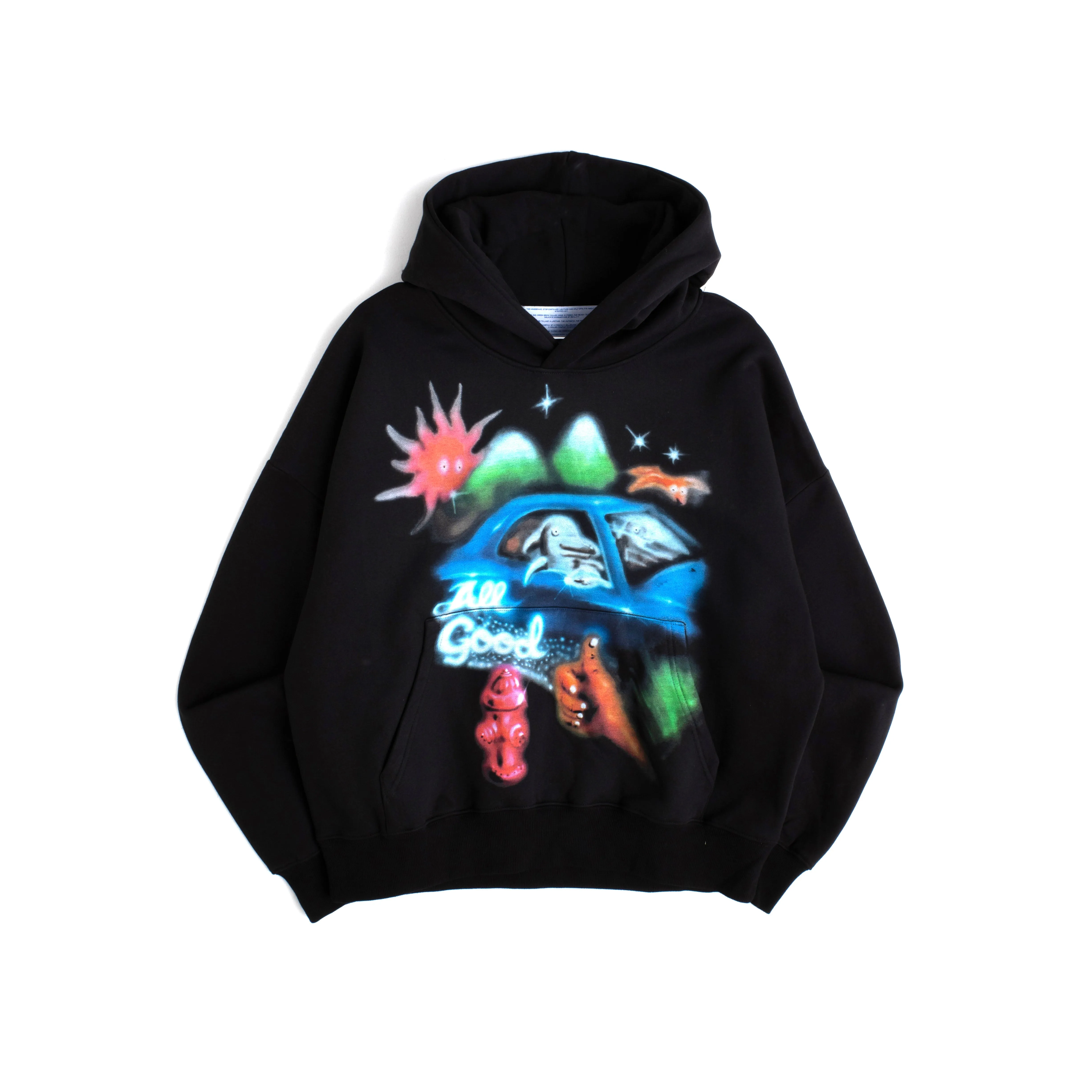 All Good Airbrush Hoodie sold by Junglesjungles