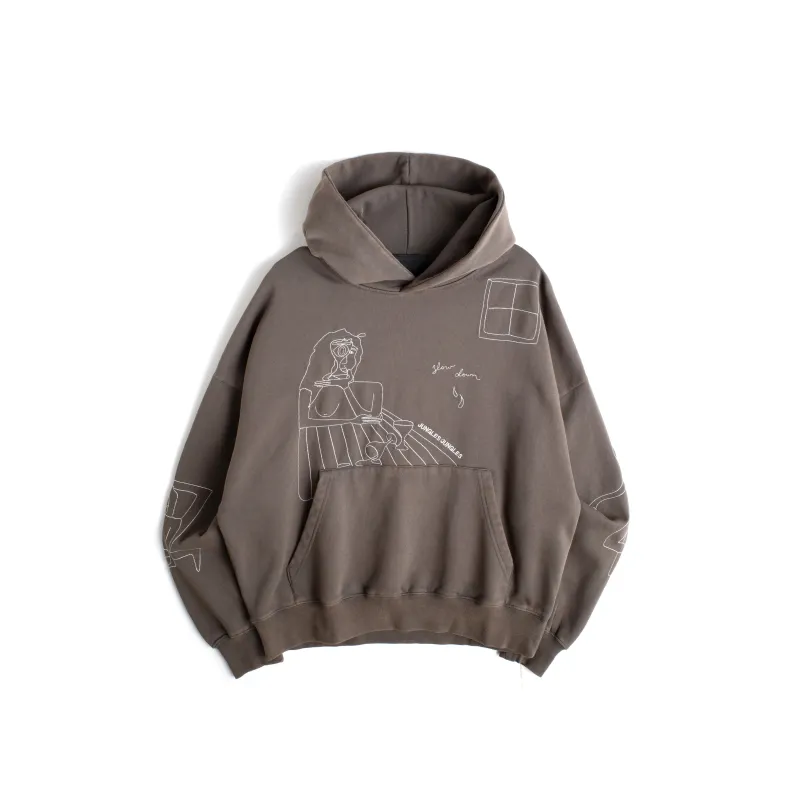 Slow Down Hoodie - Faded Grey sold by Junglesjungles