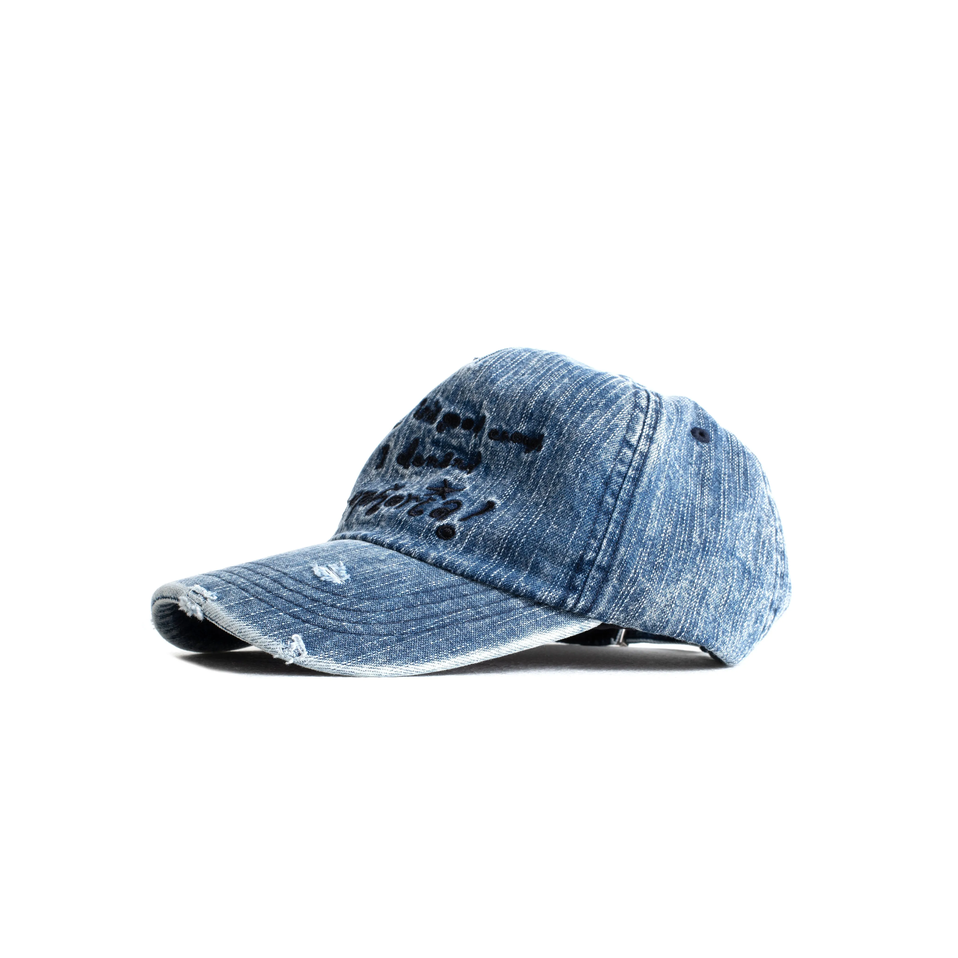Euphoria Distressed Denim Cap sold by Junglesjungles product image thumbnail 2