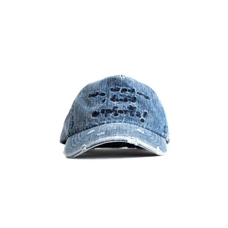 Euphoria Distressed Denim Cap sold by Junglesjungles