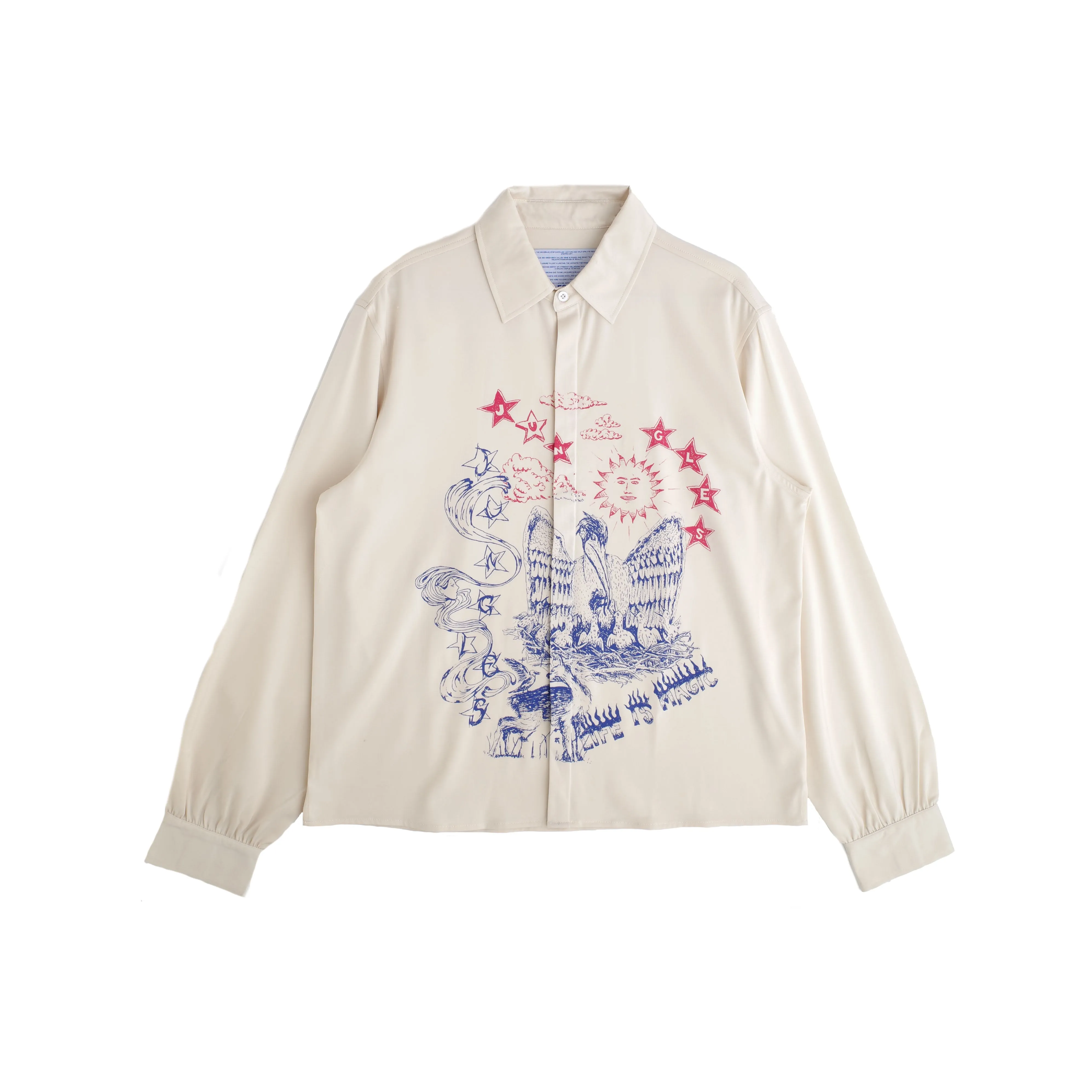 Scribbles Satin Shirt sold by Junglesjungles