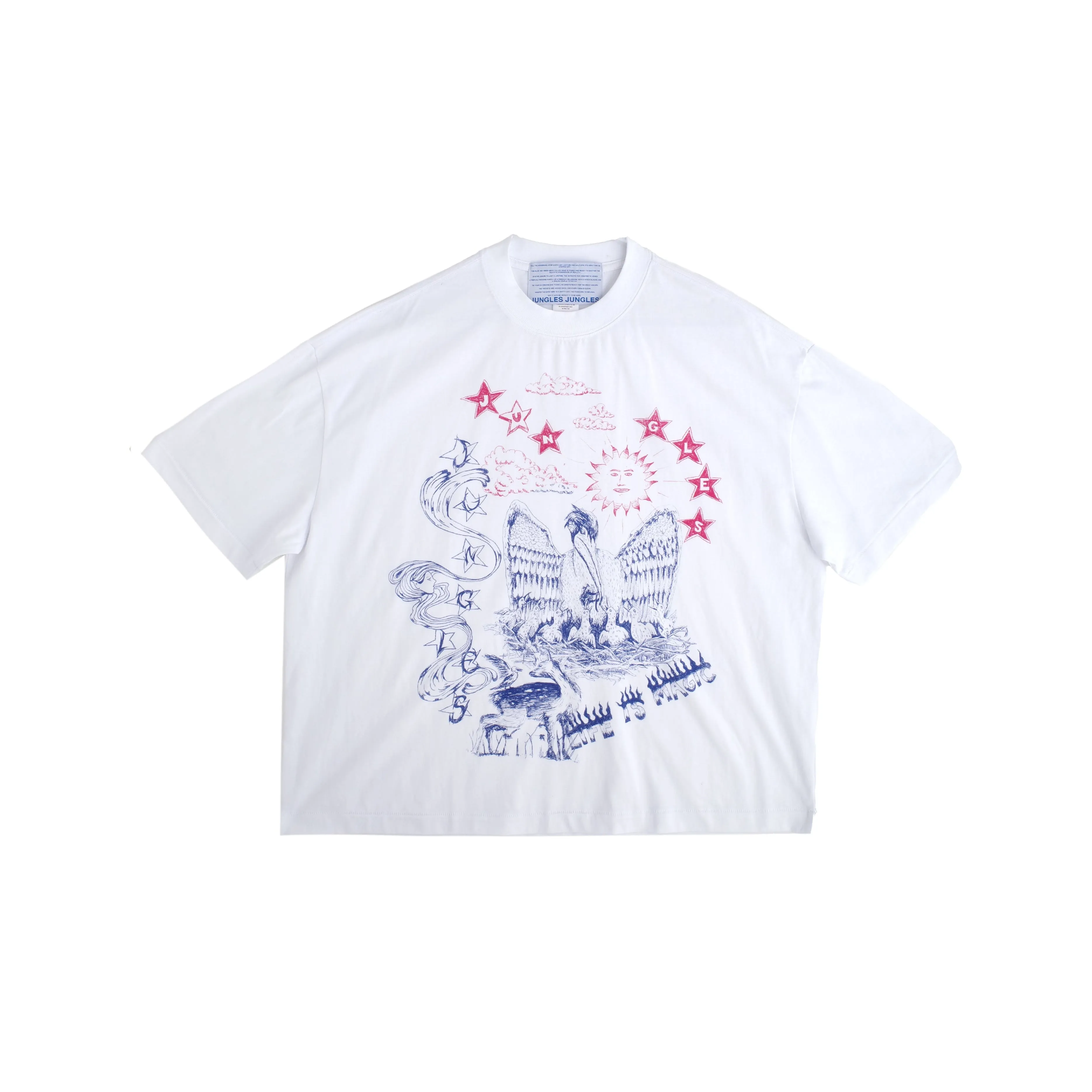 Scribbles Tee White sold by Junglesjungles