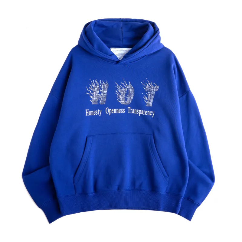 HONESTY OPENNESS TRANSPARENCY HOODIE- RHINESTONE sold by Junglesjungles
